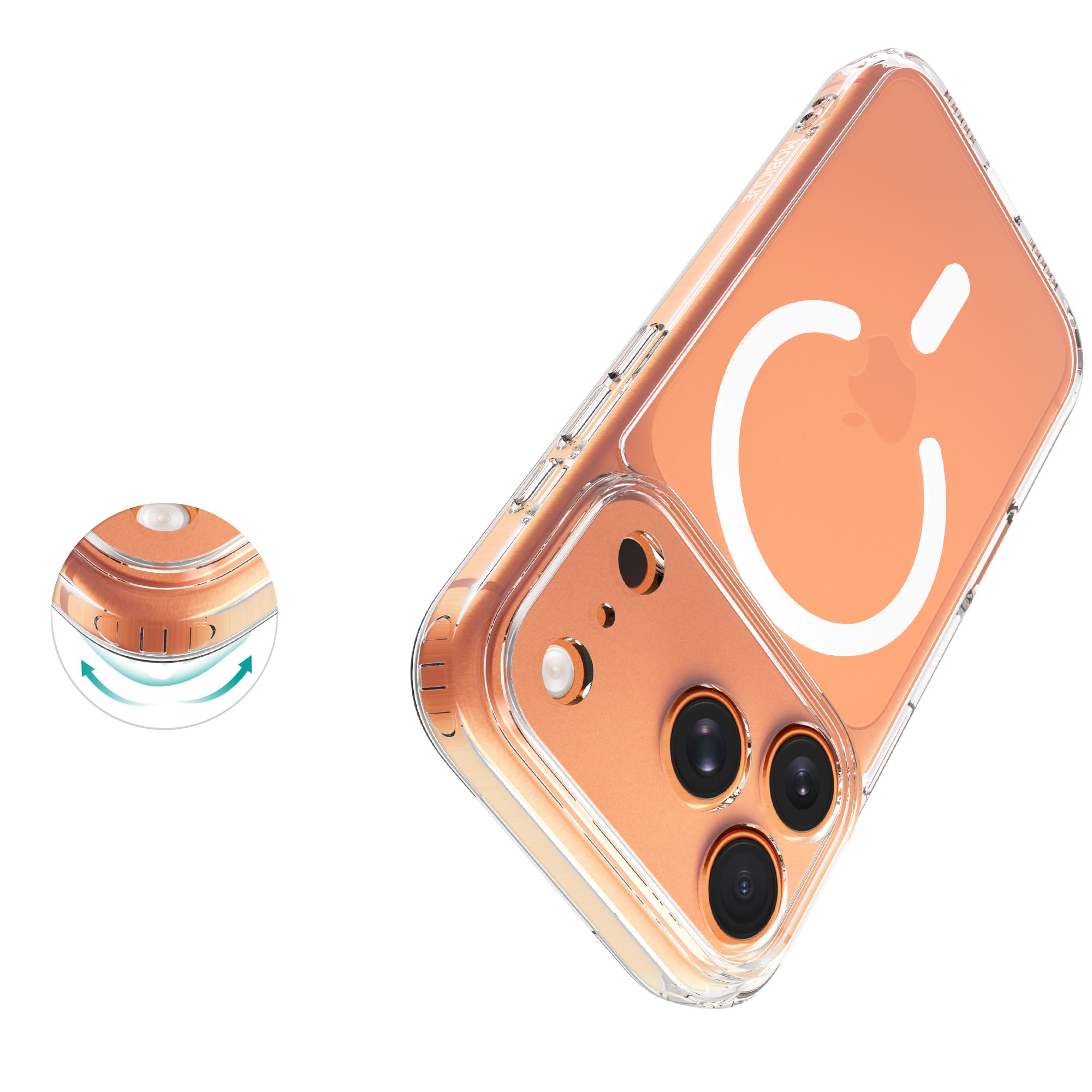 Hybriddeksel MagSafe iPhone 17 Pro Gjennomsiktig