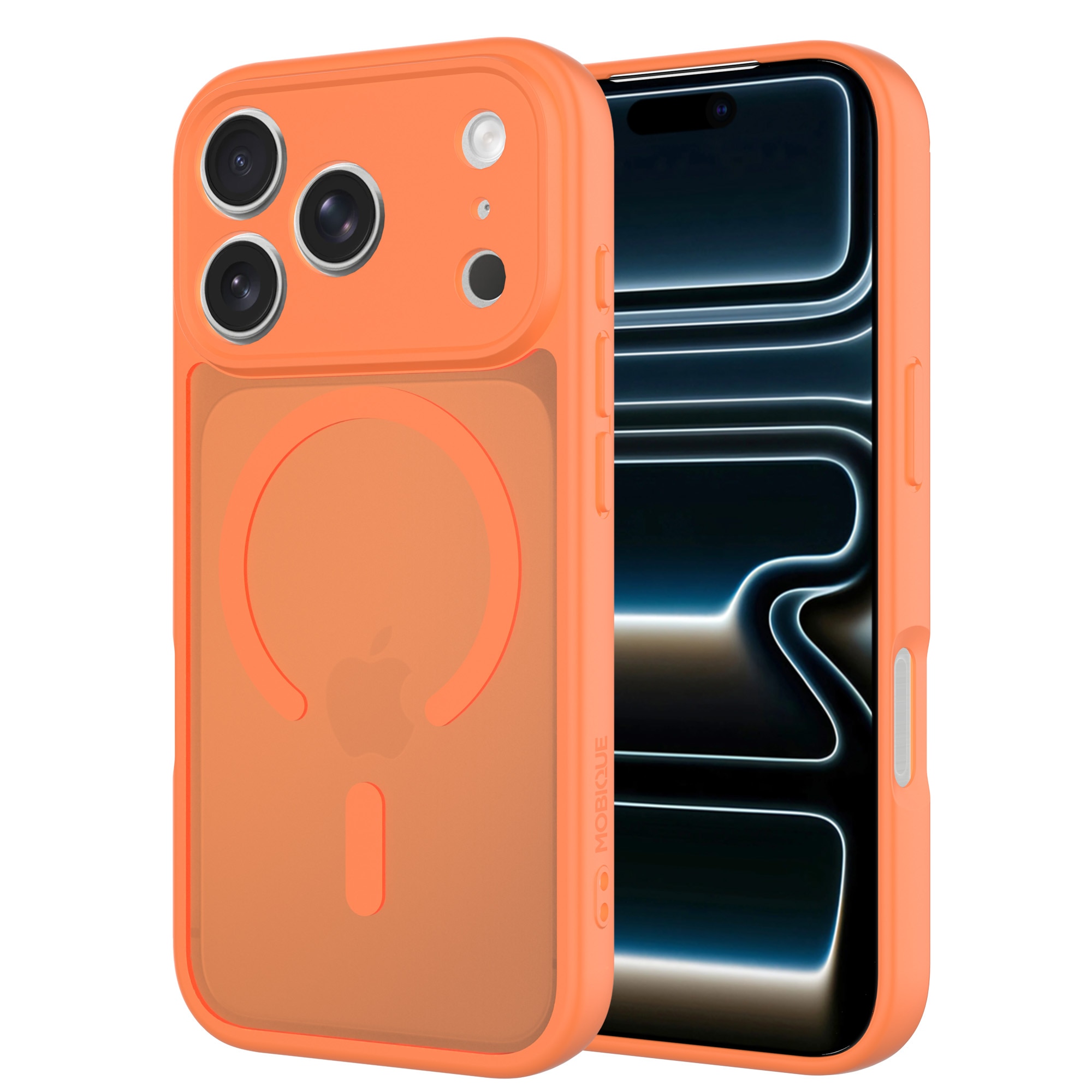Magnetic Hybrid Deksel iPhone 17 Pro Frosted Orange