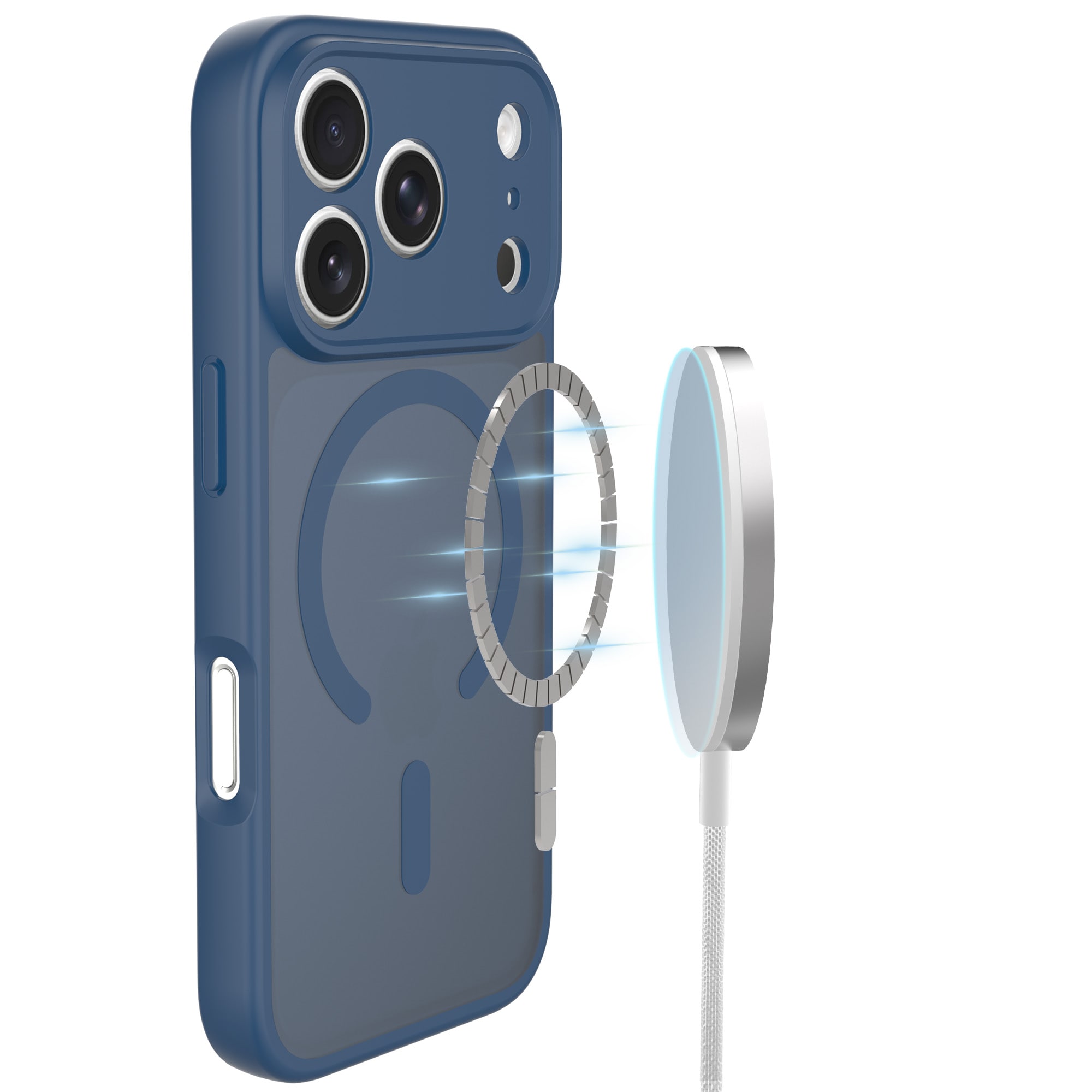 Magnetic Hybrid Deksel iPhone 17 Pro Dark Blue