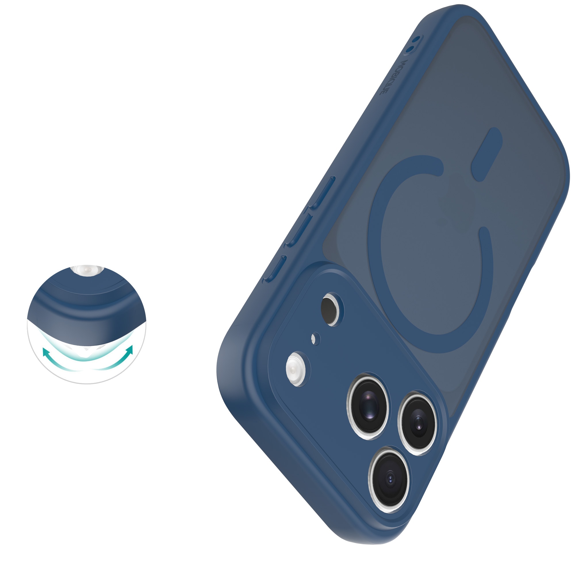 Magnetic Hybrid Deksel iPhone 17 Pro Dark Blue