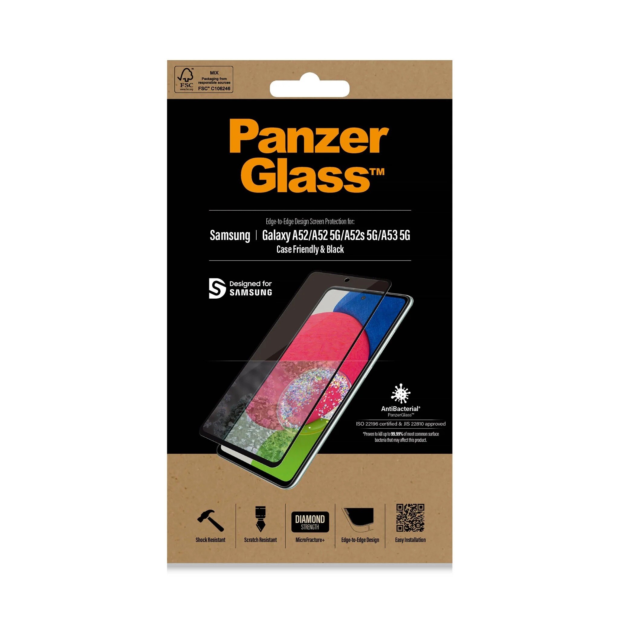 Samsung Galaxy A52 5G/Galaxy A53 Screen Protector Ultra Wide Fit