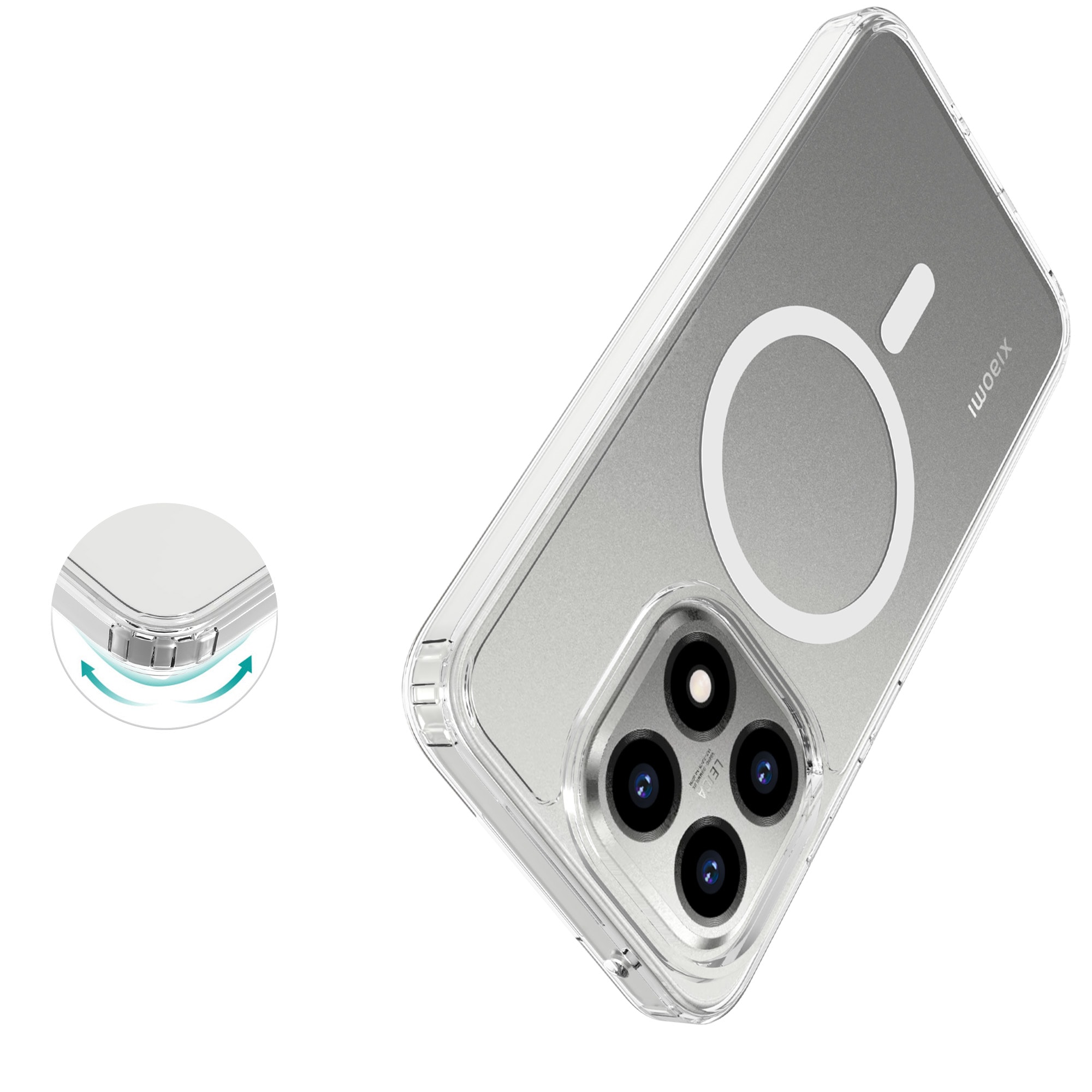 Hybriddeksel MagSafe Xiaomi 15T Gjennomsiktig