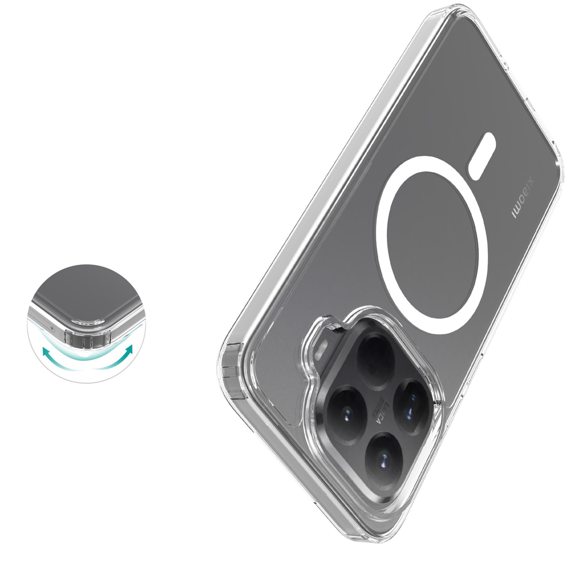 Hybriddeksel MagSafe Xiaomi 15T Pro Gjennomsiktig