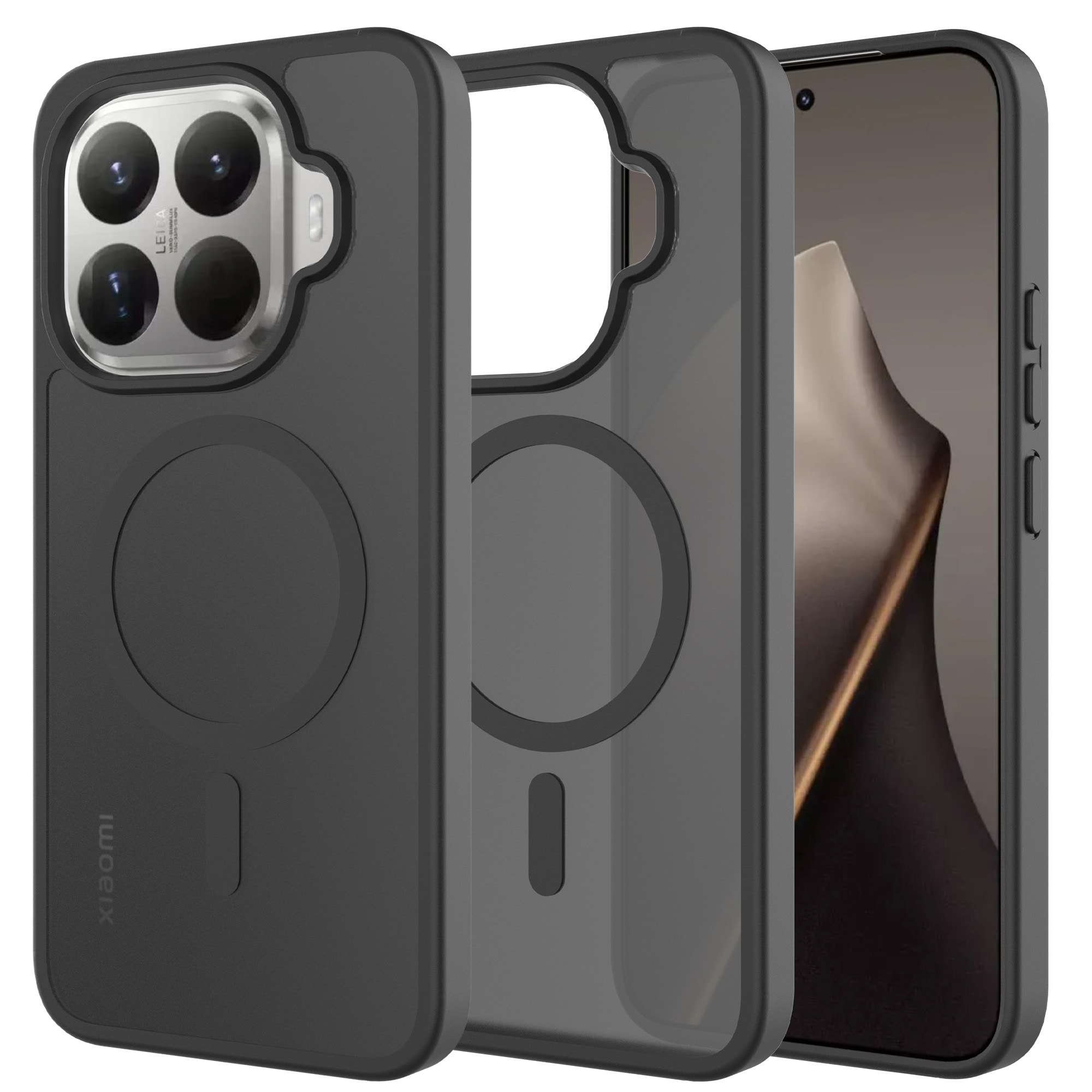 Magnetic Hybrid Deksel Xiaomi 15T Pro Frosted Black