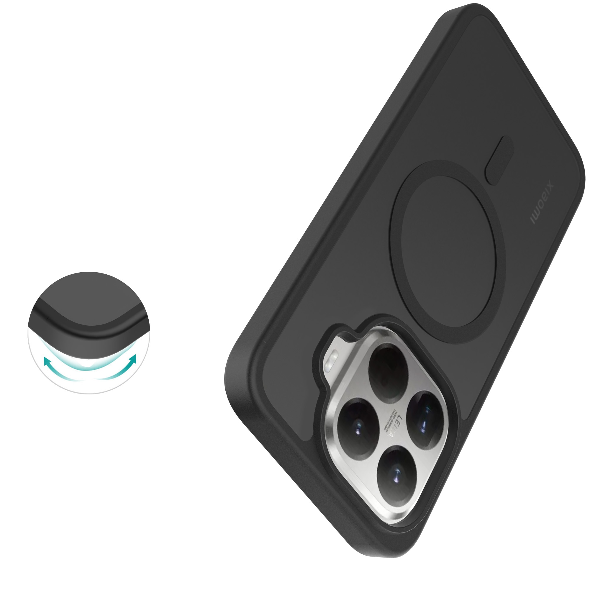 Magnetic Hybrid Deksel Xiaomi 15T Pro Frosted Black