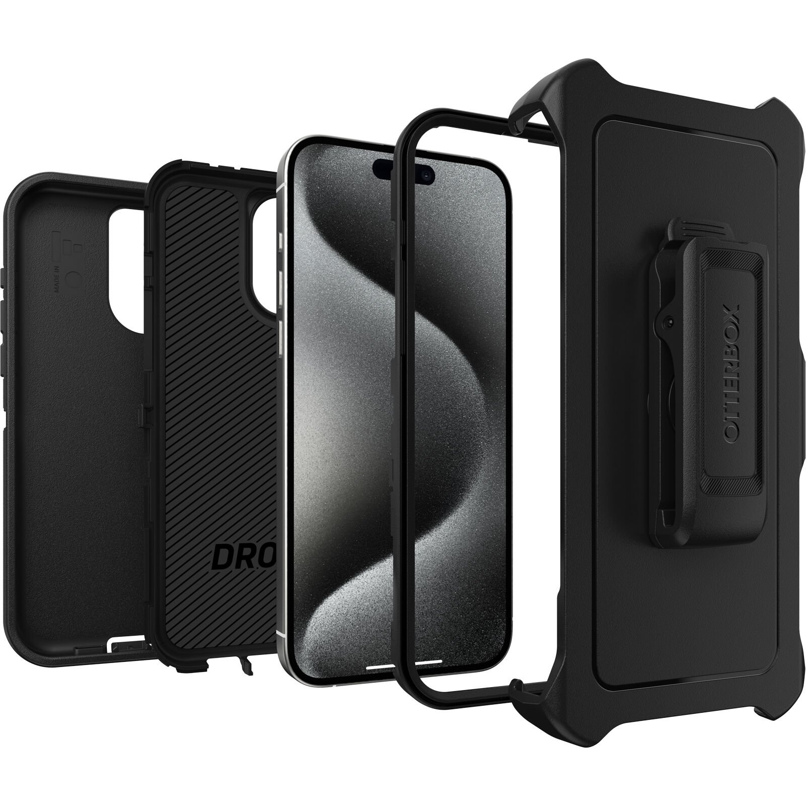 Defender Deksel iPhone 15 Pro Max svart
