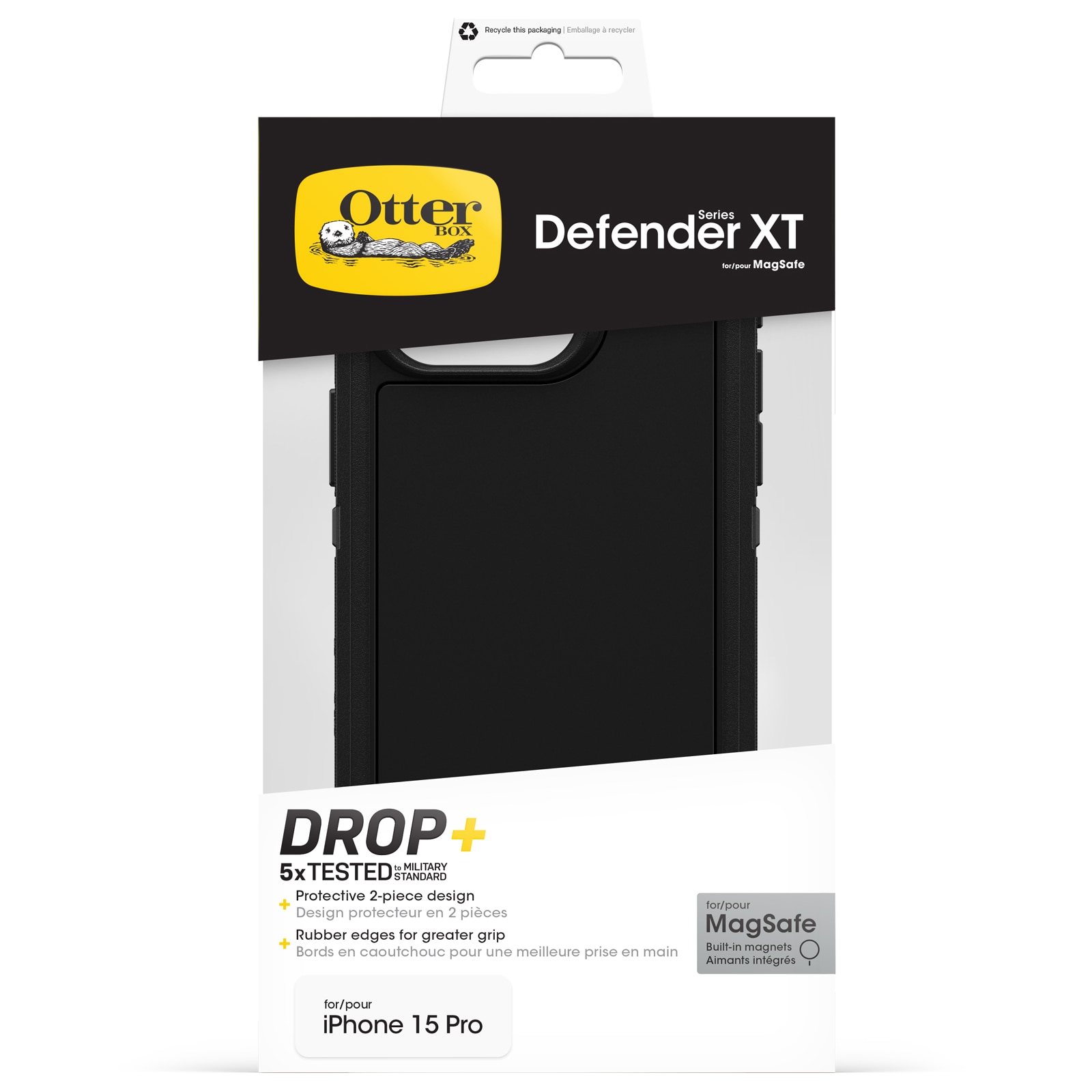 Defender XT Deksel iPhone 15 Pro svart