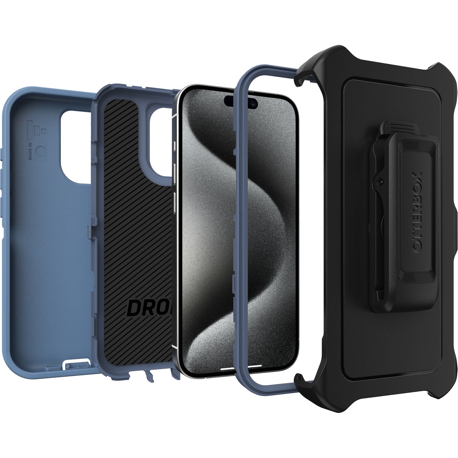 Defender Deksel iPhone 15 Pro Blå