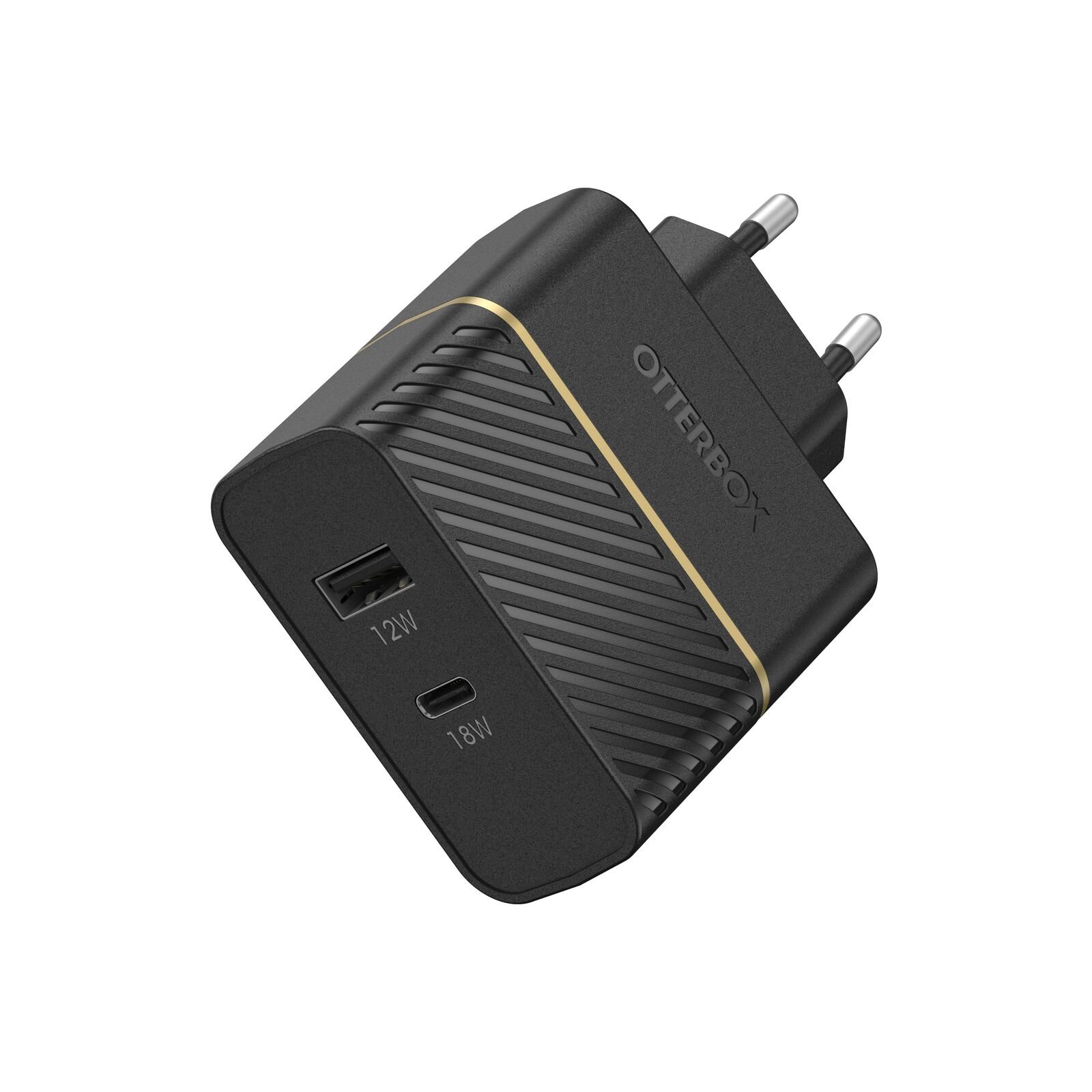 Vegglader 30W USB-C PD+USB-A Black Shimmer