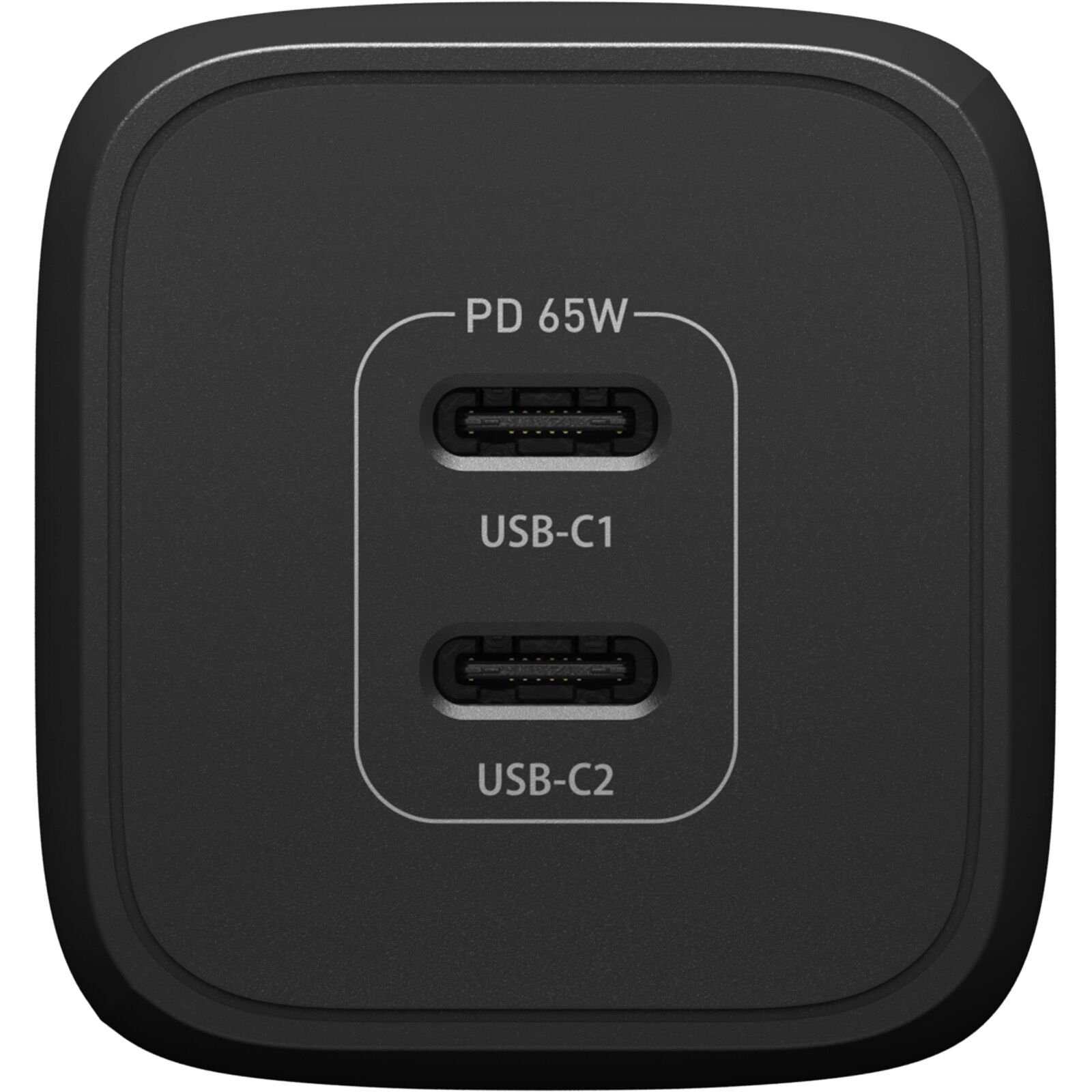 Vegglader USB-C Dual Port 65W Black
