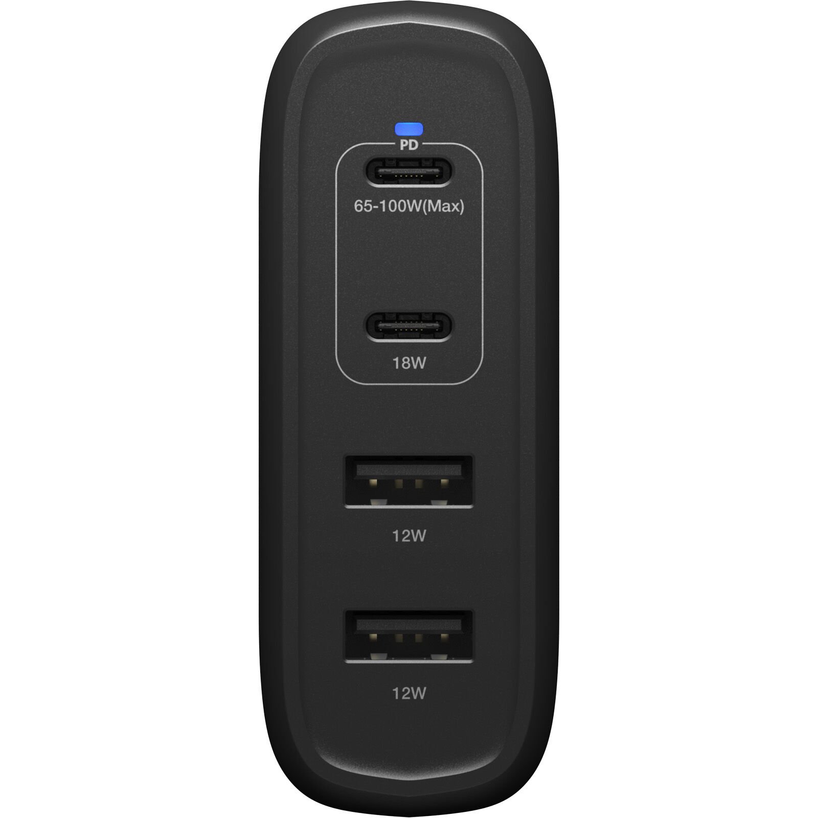 Vegglader USB-C Four Port 100W Black