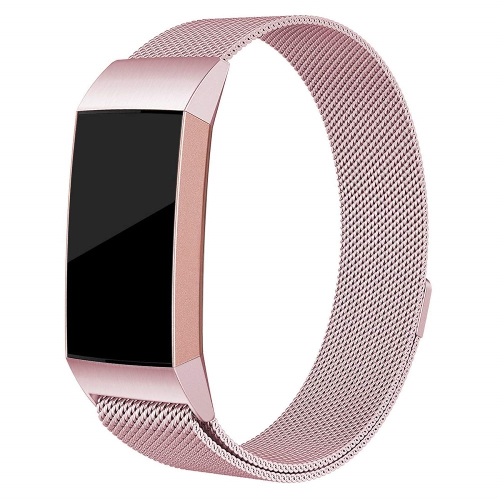 Fitbit Charge 3/4 Reim Milanese Loop rosa gull