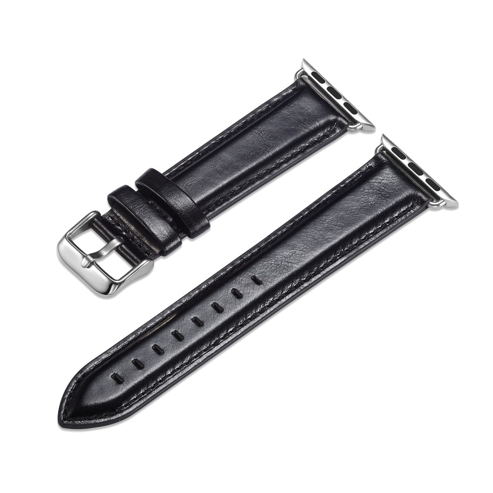 Premium Leather Watch Band Apple Watch 44mm Black