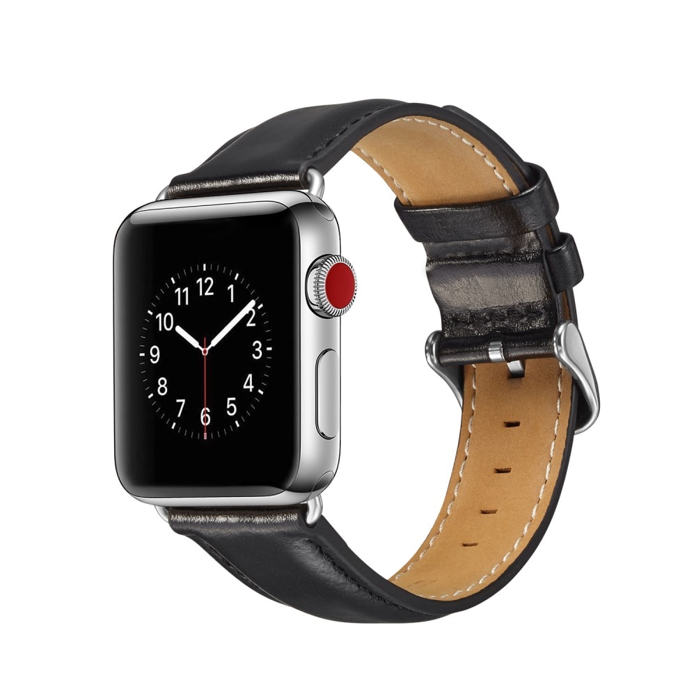 Premium Leather Watch Band Apple Watch 38mm Black