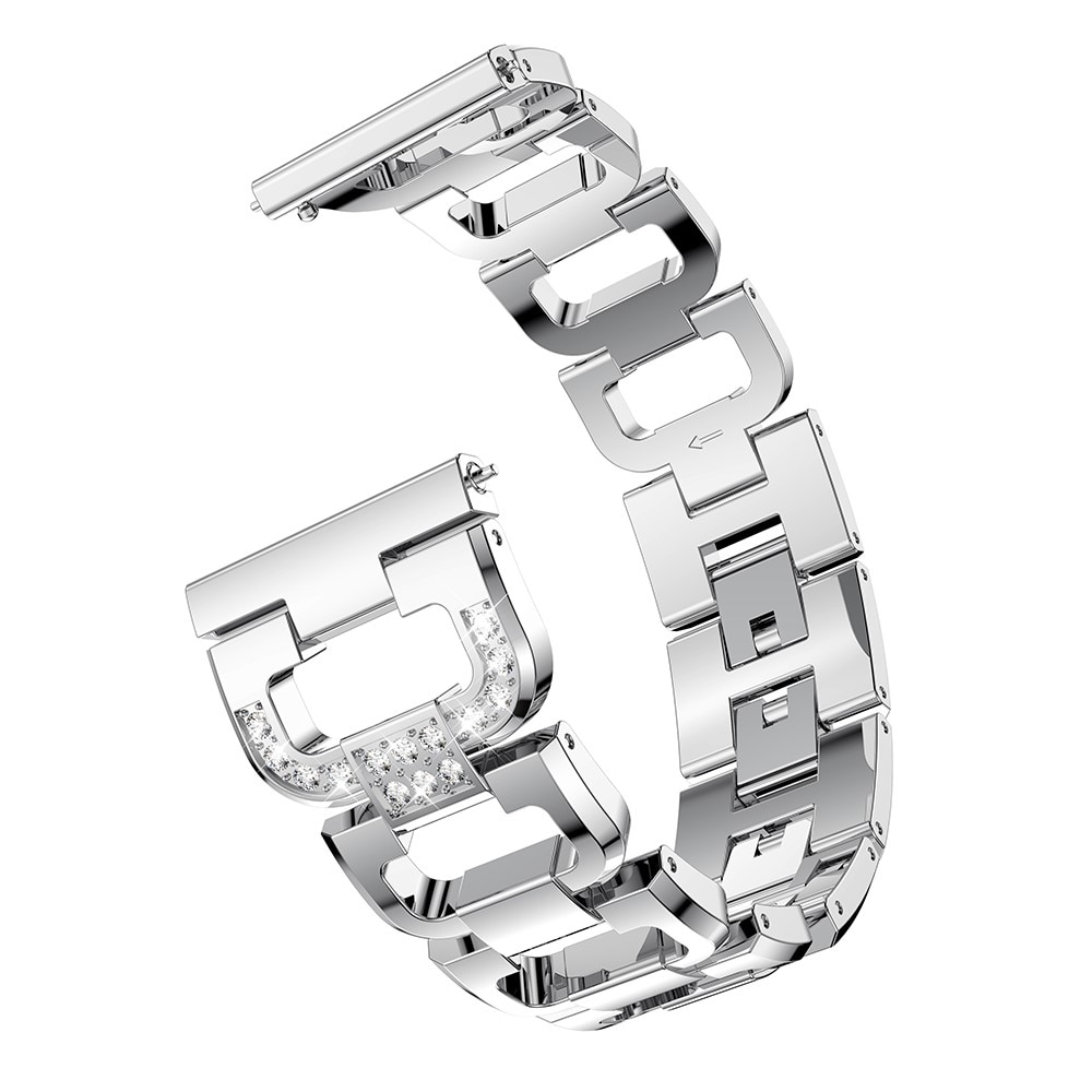 Rhinestone Bracelet Garmin Vivoactive 5 sølv