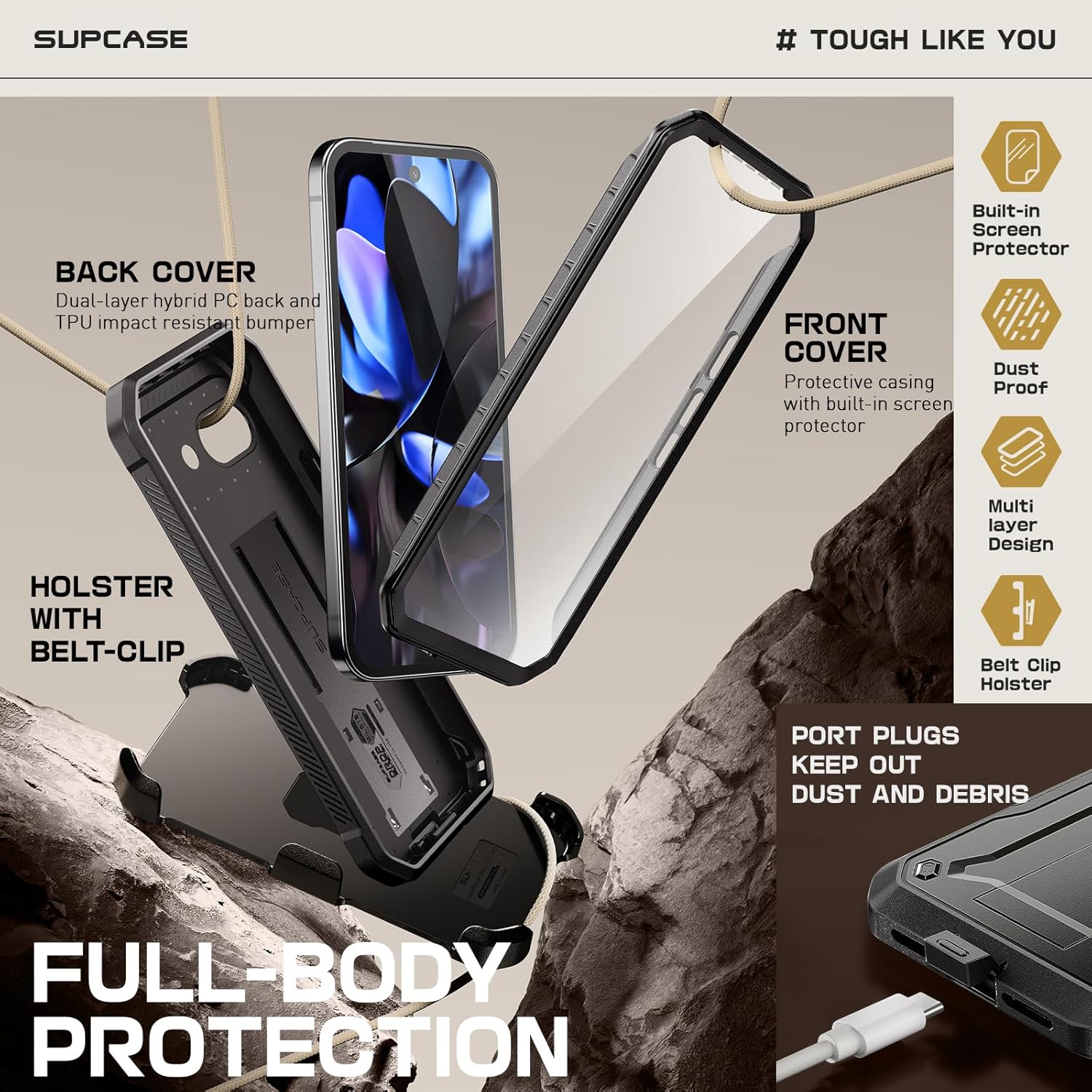 Unicorn Beetle Pro Case Google Pixel 9a Black