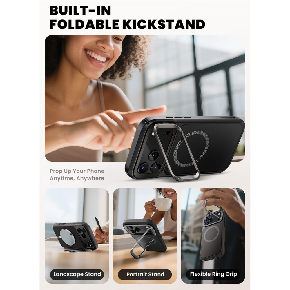 Ares Flip MagSafe Deksel iPhone 17 Pro svart