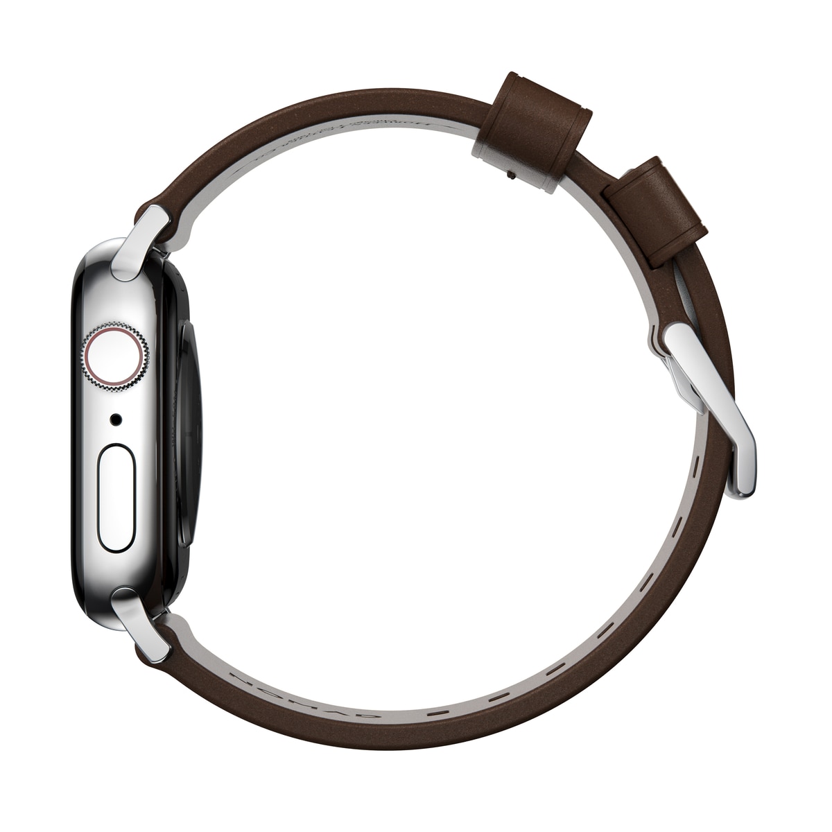 Apple Watch 40mm Modern Band Horween Leather Rustic Brown (Silver Hardware)