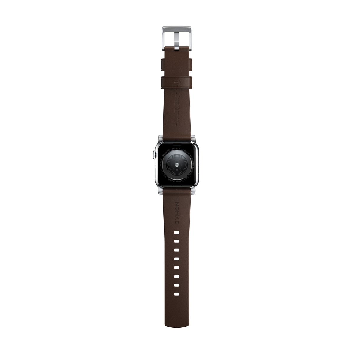 Apple Watch 38mm Modern Band Horween Leather Rustic Brown (Silver Hardware)