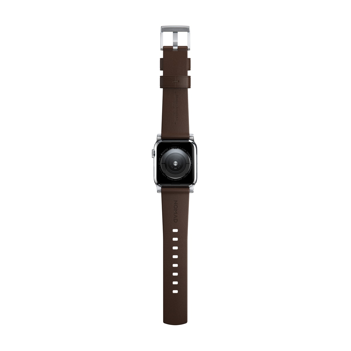 Apple Watch 40mm Modern Band Horween Leather Rustic Brown (Silver Hardware)