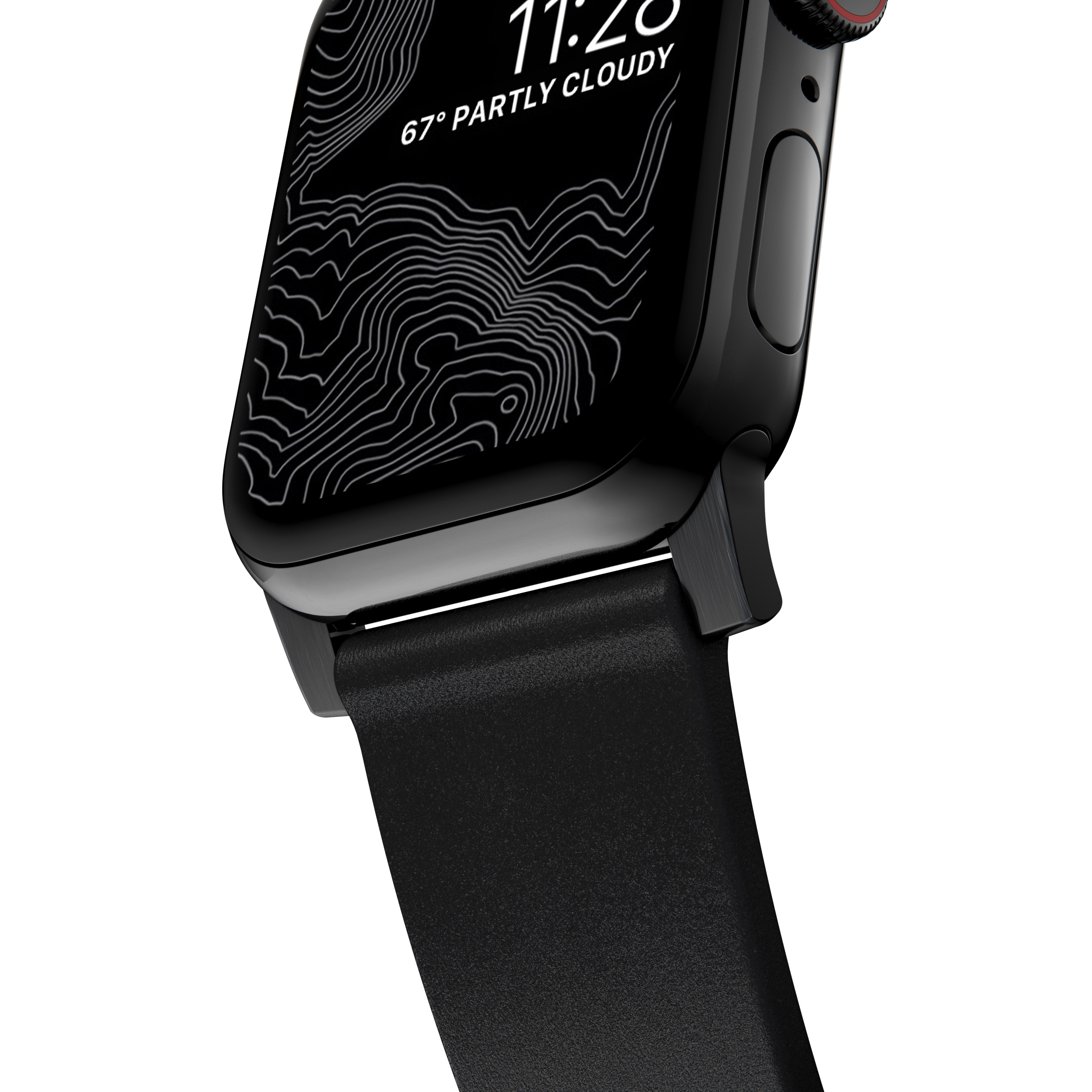 Apple Watch 42mm Modern Band Horween Leather Black (Black Hardware)