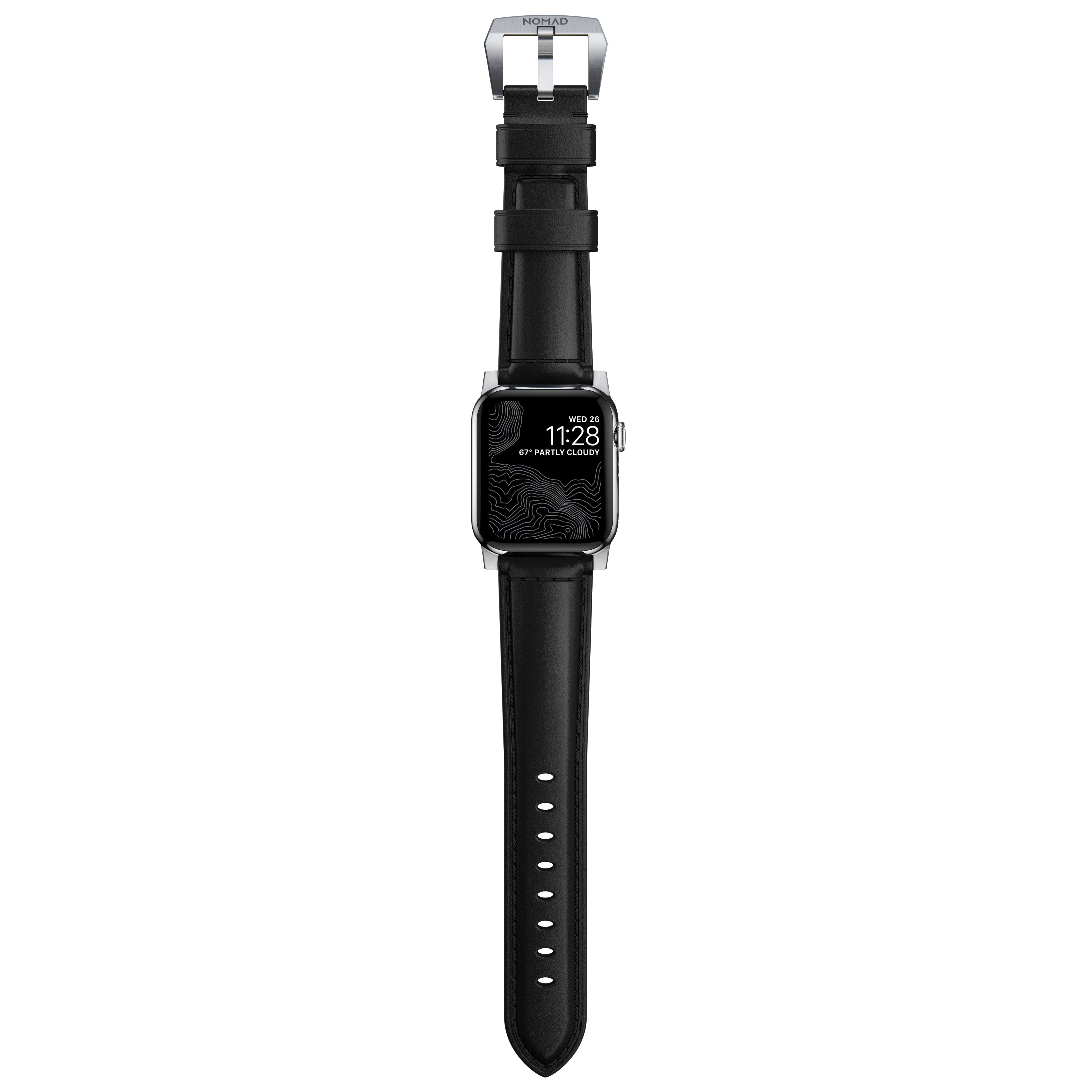 Traditional Band Apple Watch Ultra 2 49mm RBlack (Silver Hardware)
