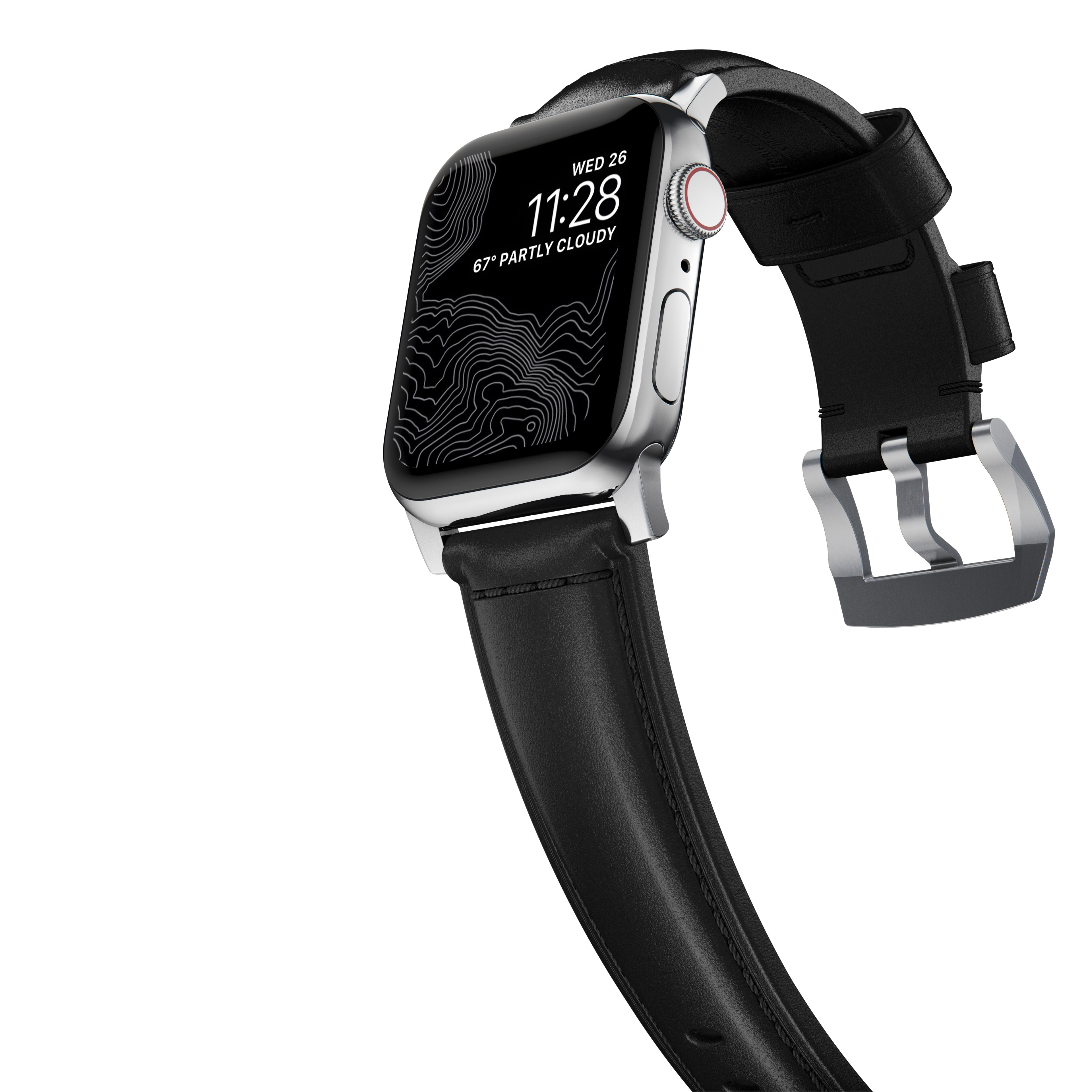 Traditional Band Apple Watch Ultra 2 49mm RBlack (Silver Hardware)