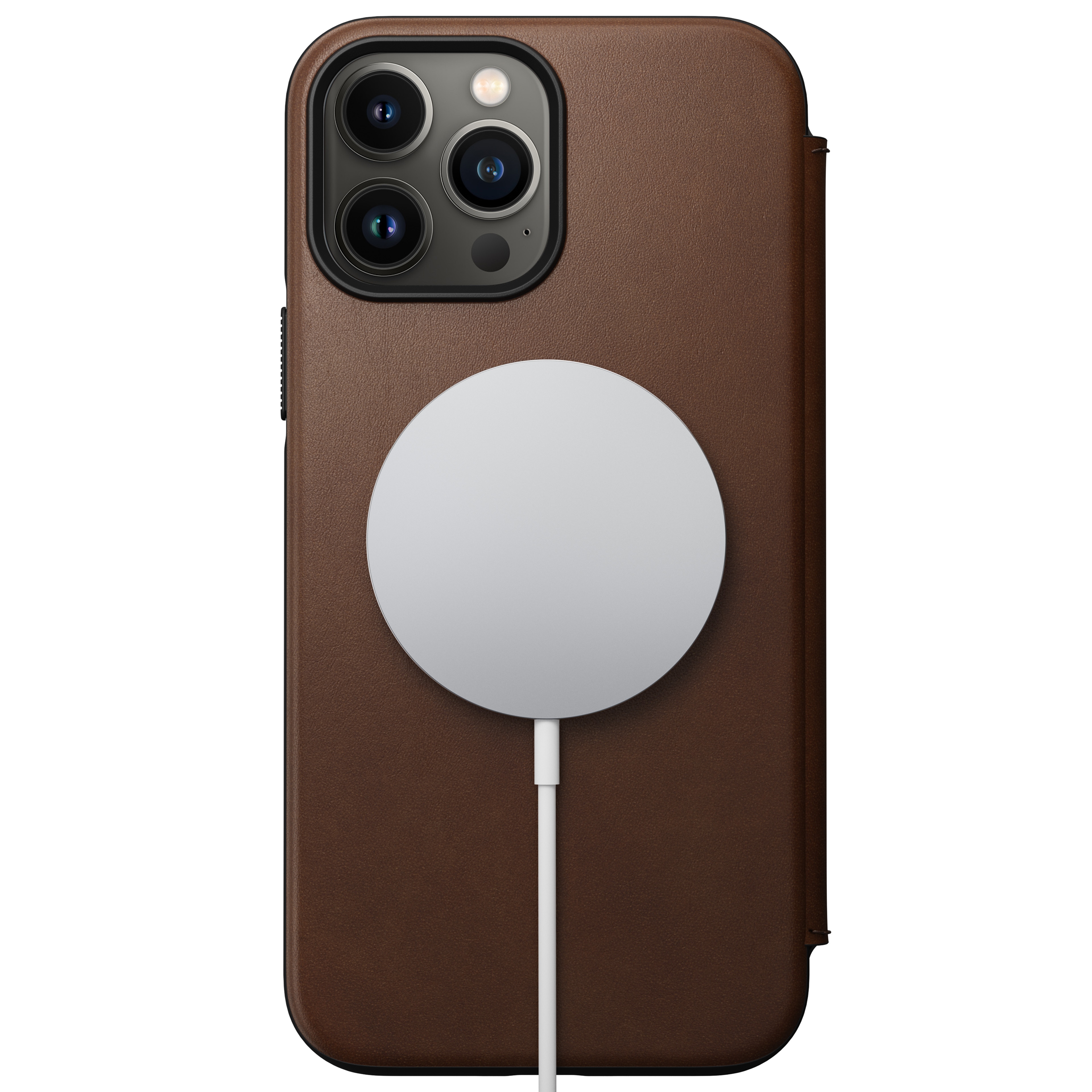 iPhone 13 Pro Max Modern Horween Leather Folio MagSafe Rustic Brown