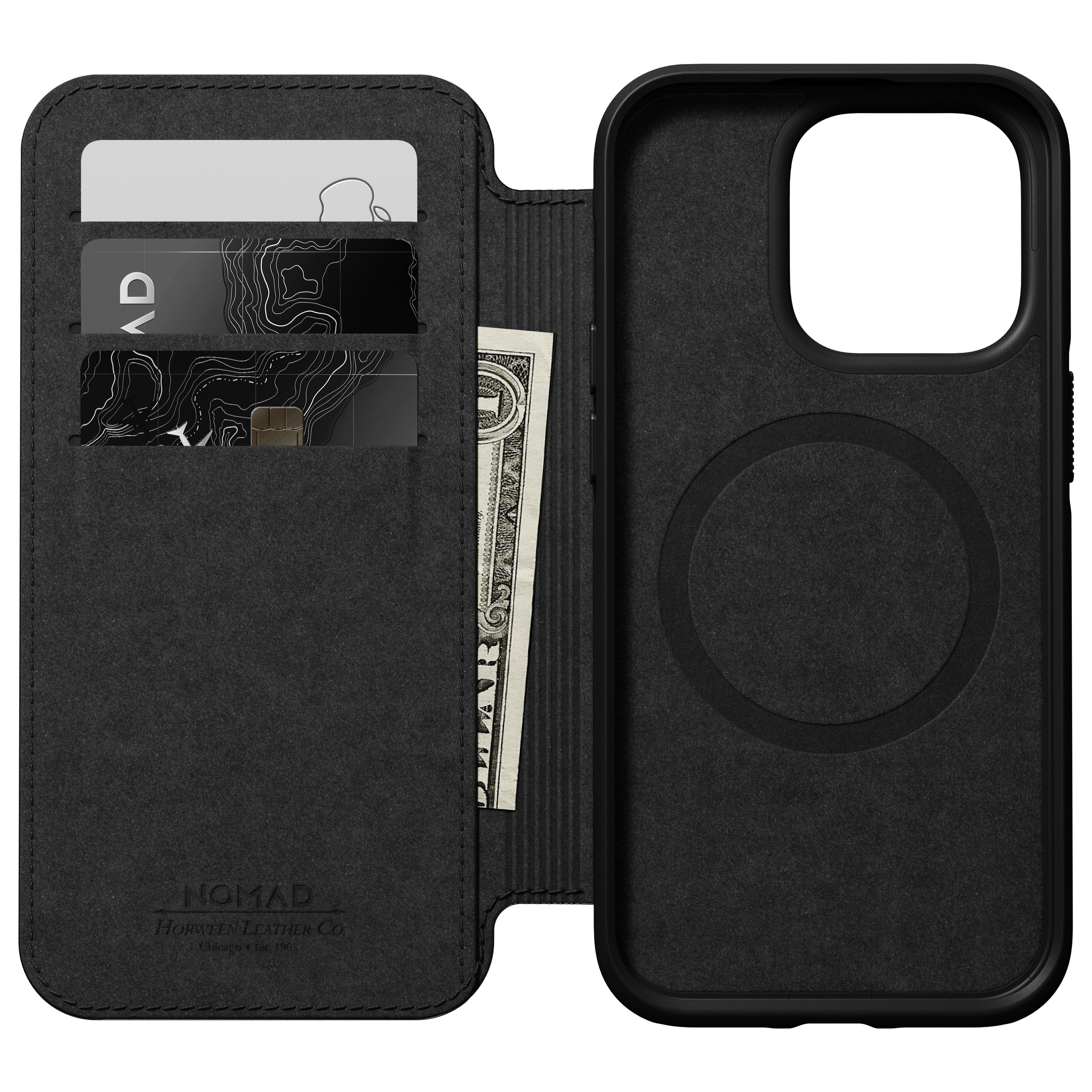 iPhone 14 Pro Modern Horween Leather Folio MagSafe Black