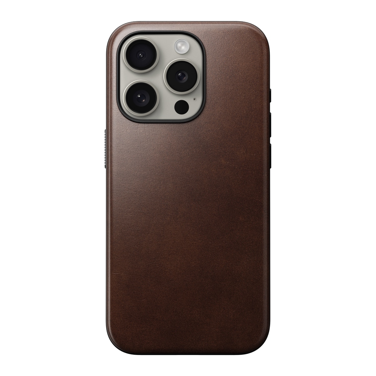 iPhone 15 Pro Modern Case Horween Leather MagSafe Rustic Brown