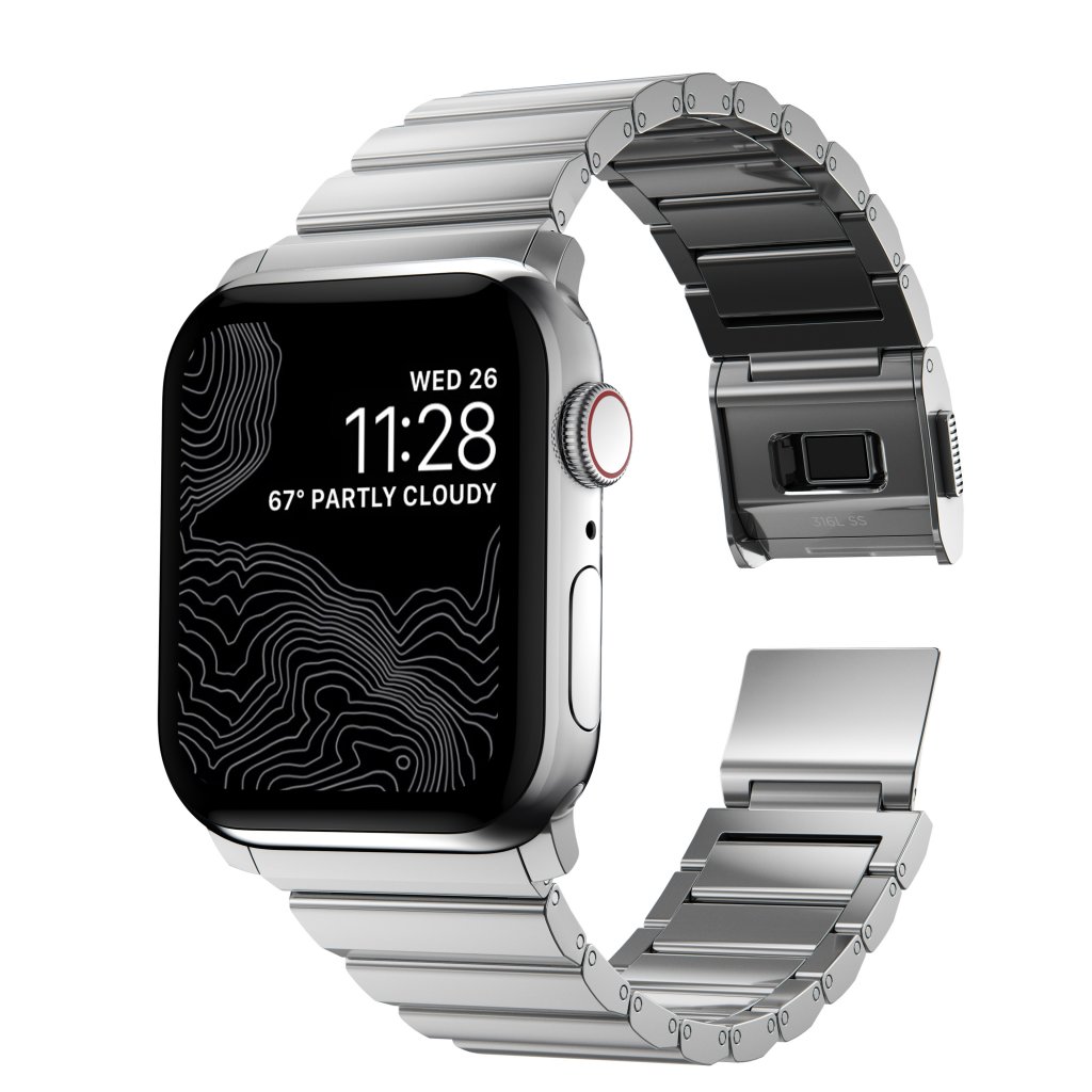 Steel Band Apple Watch 45mm Series 7 Silver