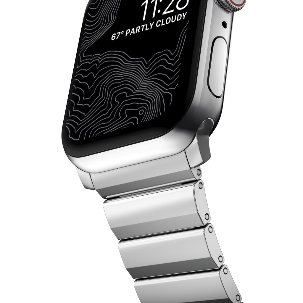 Steel Band Apple Watch 45mm Series 7 Silver