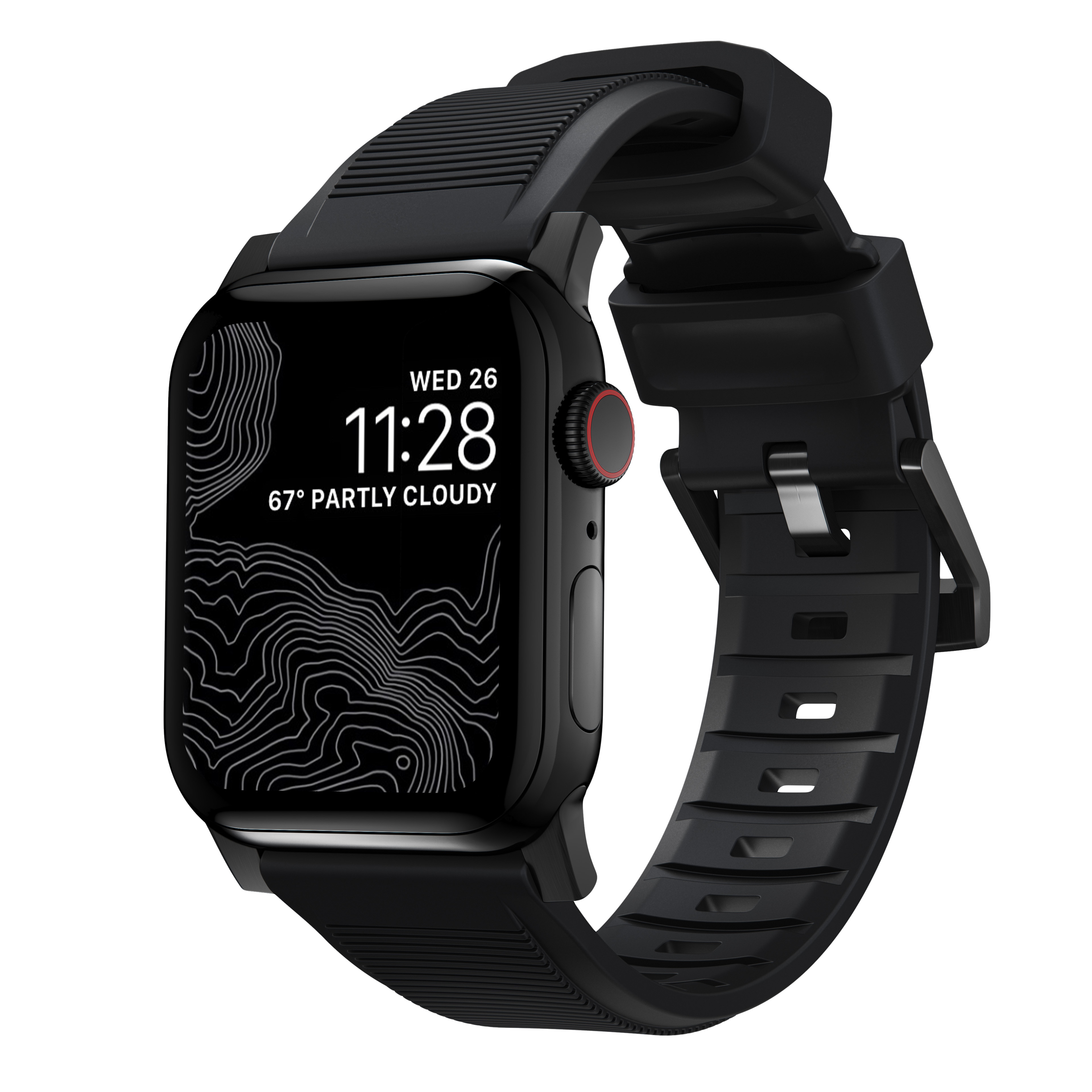 Apple Watch 44mm Rugged Band Black (Black Hardware)