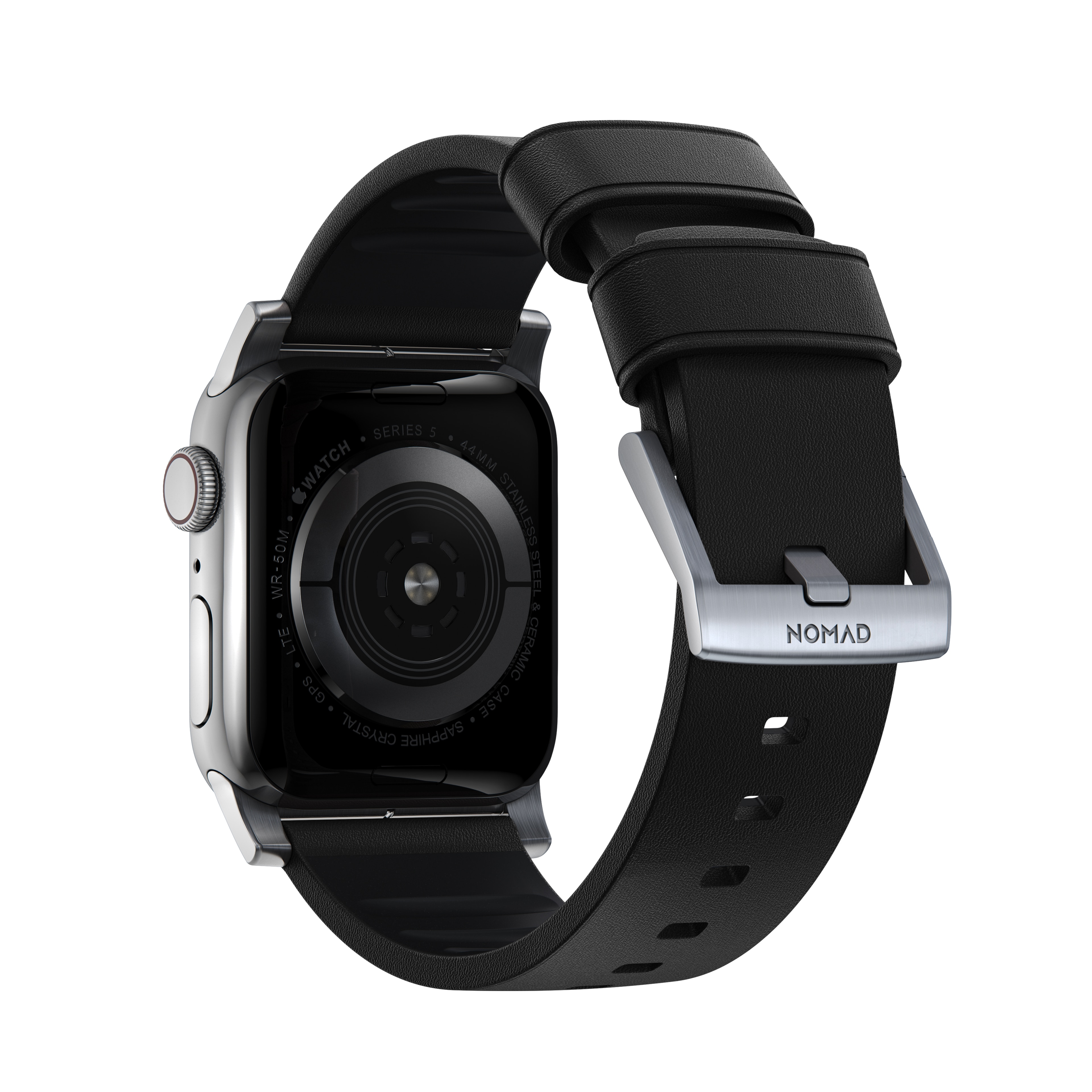 Active Band Pro Apple Watch 45mm Series 9 Black (Silver Hardware)