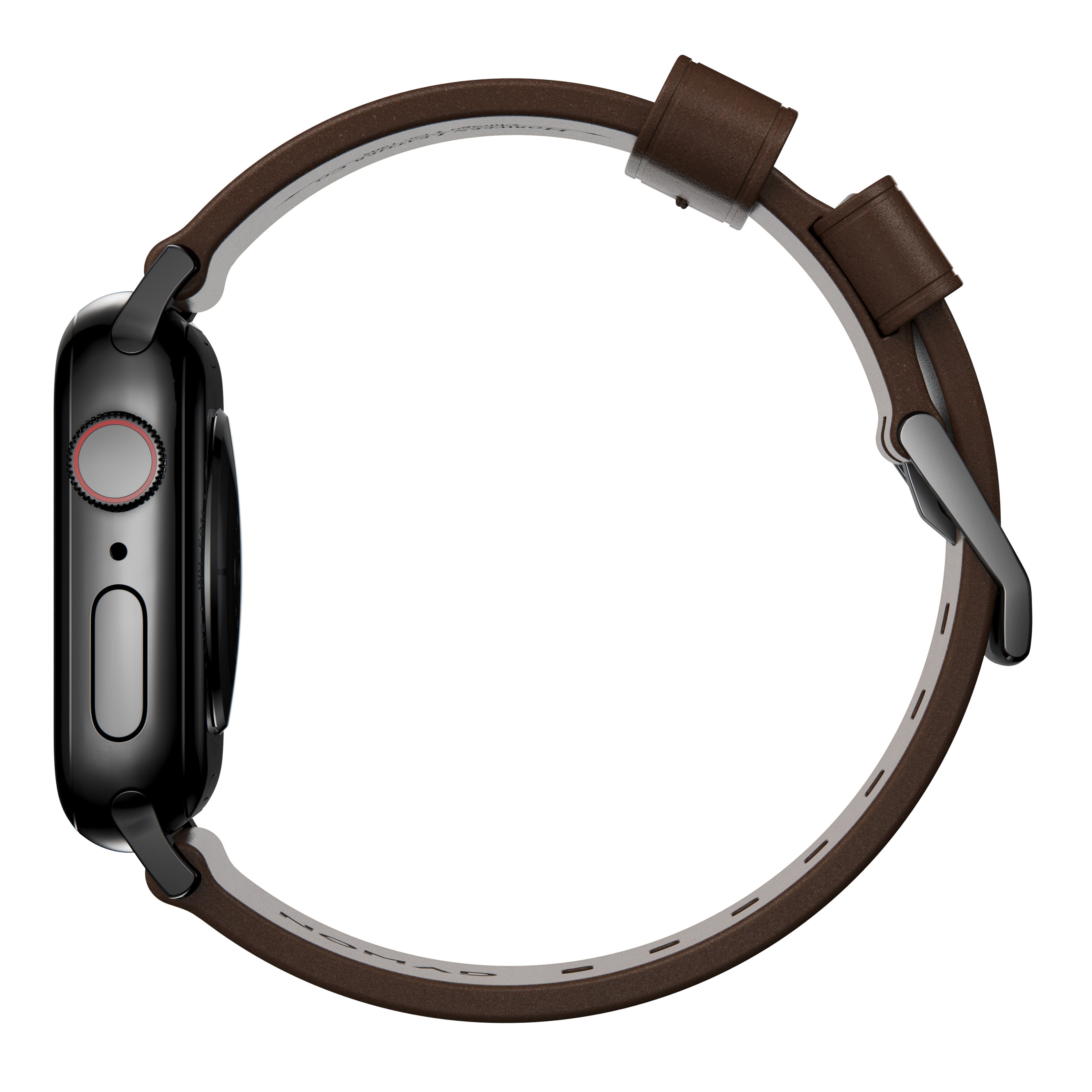 Apple Watch 41mm Series 8 Modern Band Horween Leather Rustic Brown (Black Hardware)