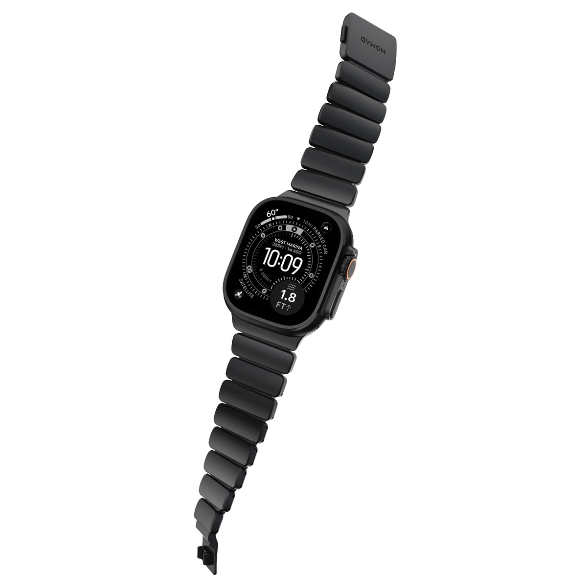 Stratos Band Apple Watch Series 8 45mm Black Titanium - Black