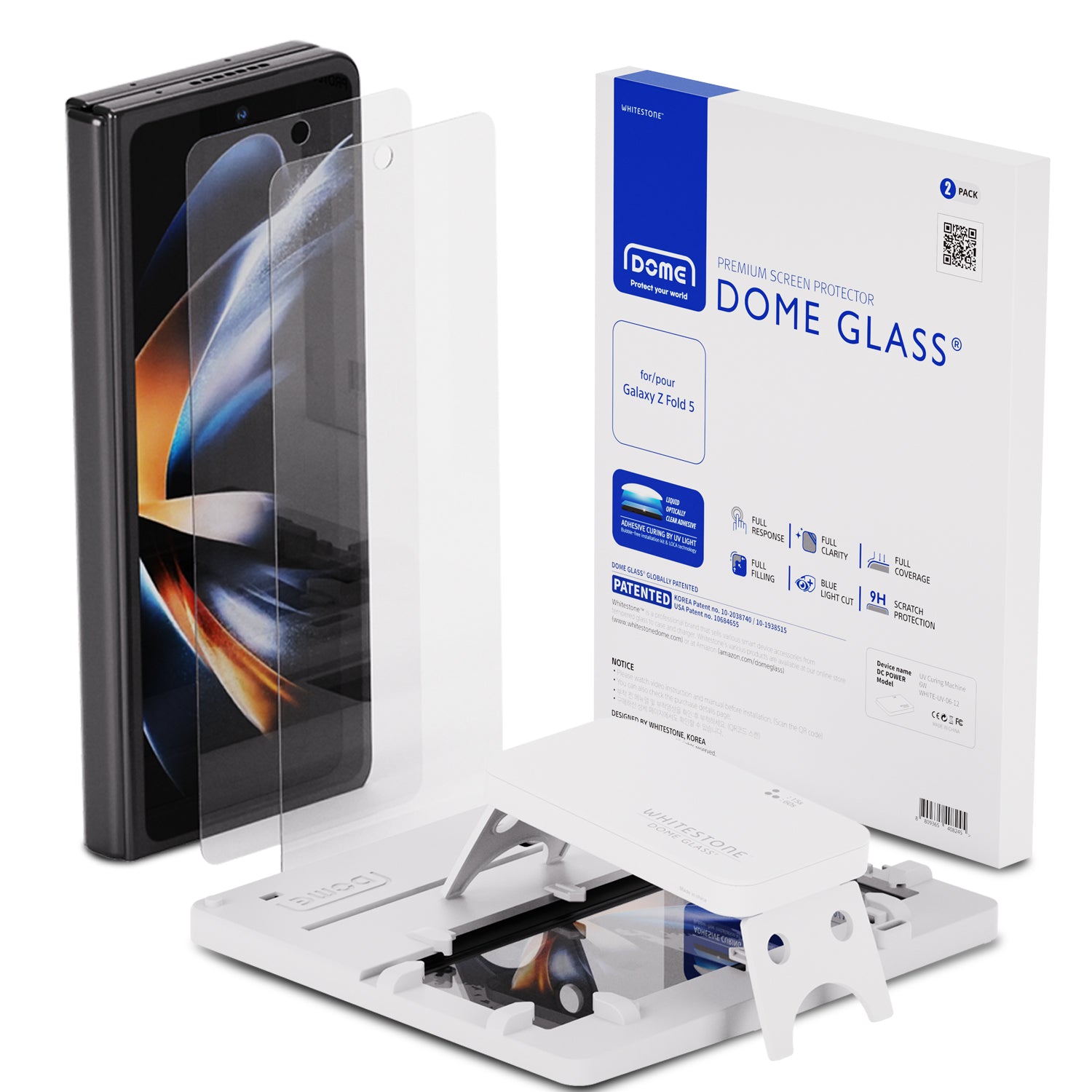 Dome Glass Screen Protector Samsung Galaxy Z Fold 5 (2-pack)