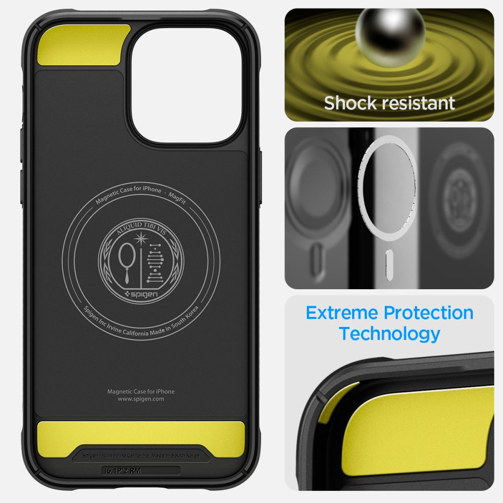 iPhone 14 Pro Case Rugged Armor Mag Black