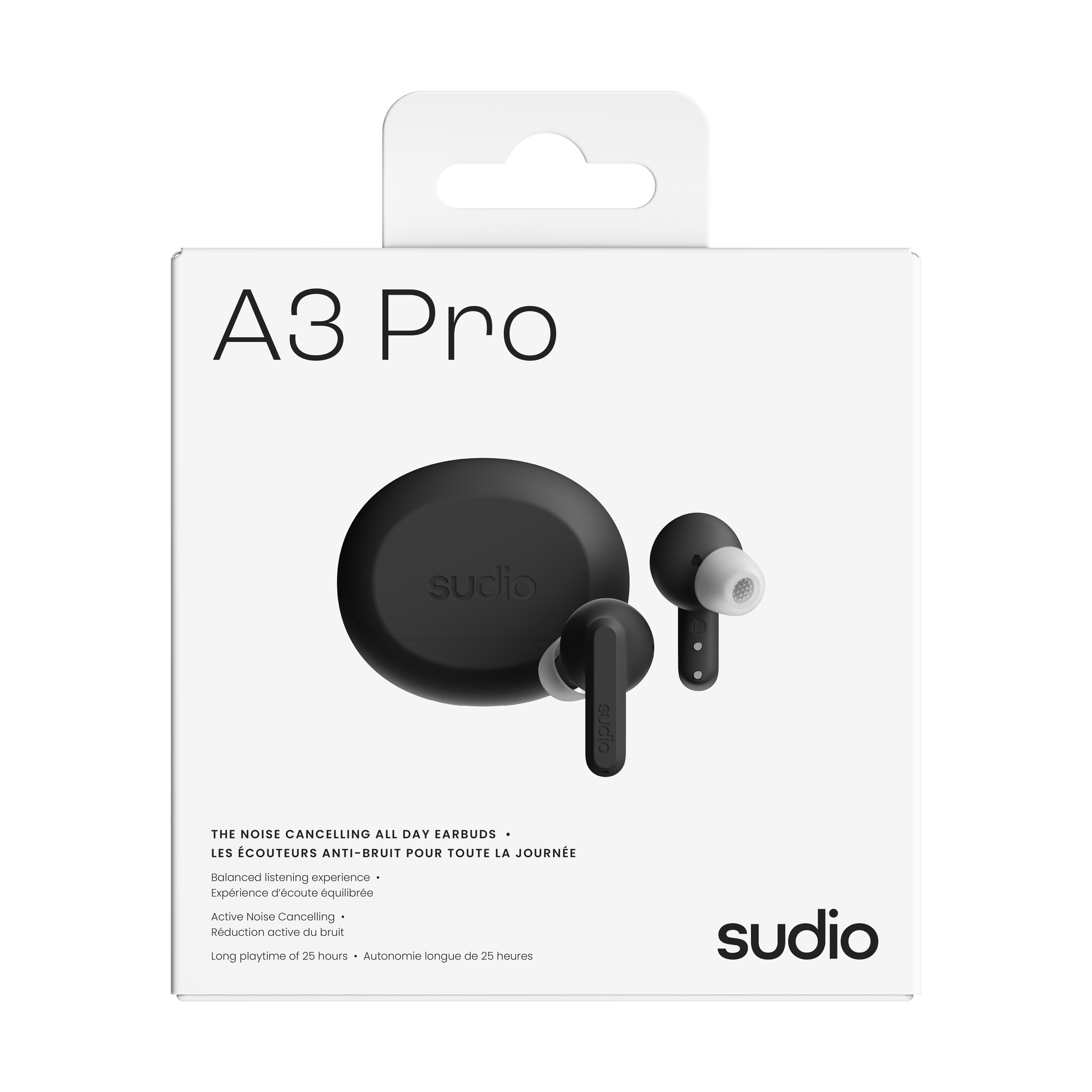 A3 Pro Trådløse In-ear Hodetelefoner Svart