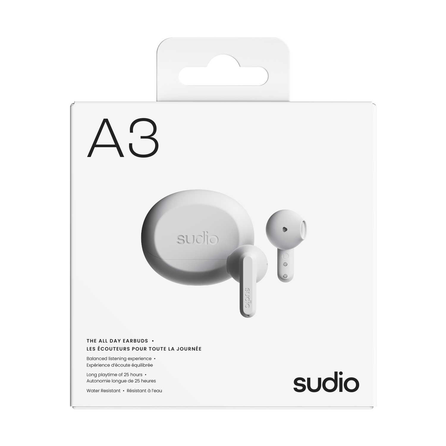 A3 Trådløse In-ear Hodetelefoner Hvit