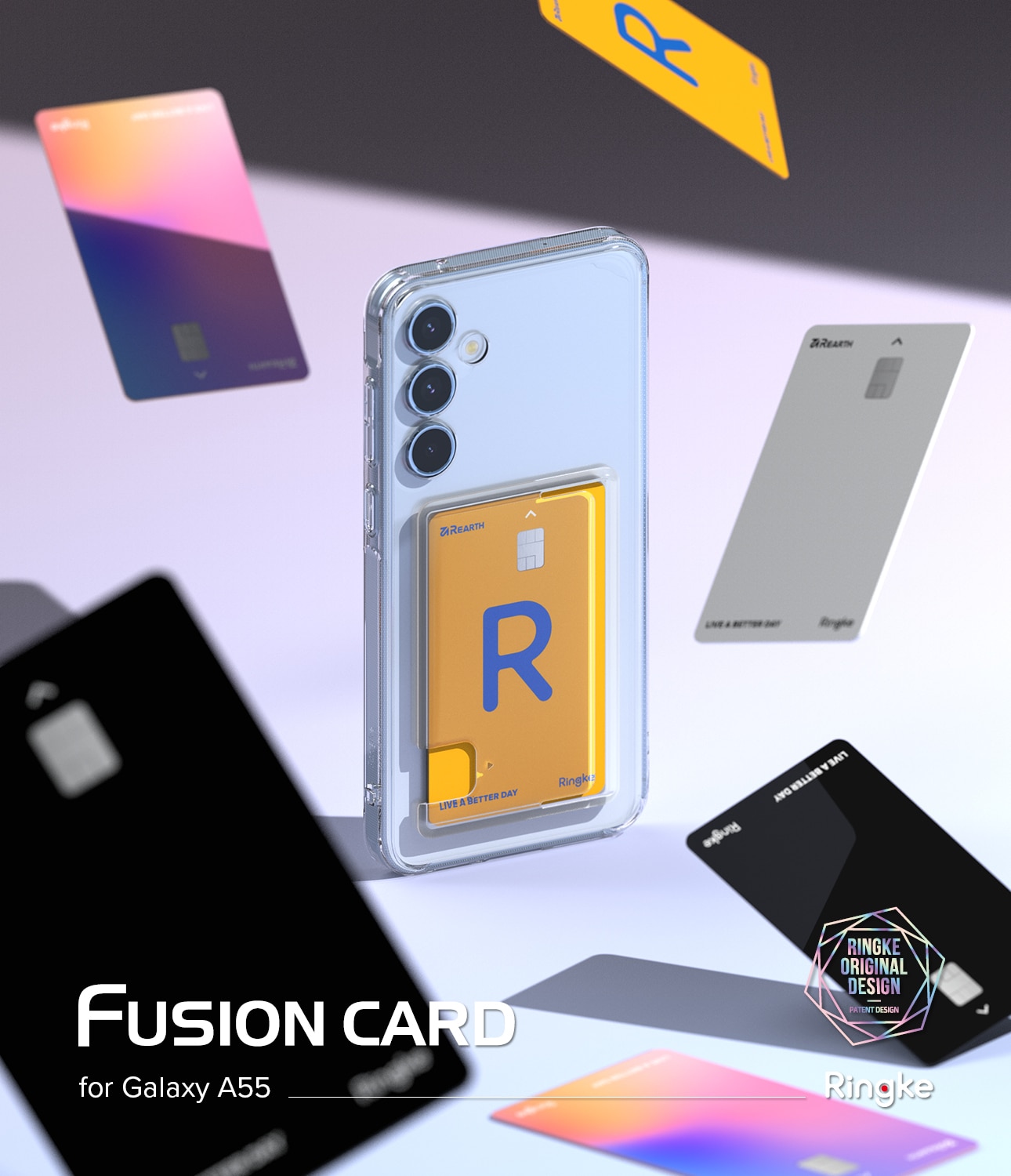 Fusion Card Case Samsung Galaxy A55 Gjennomsiktig