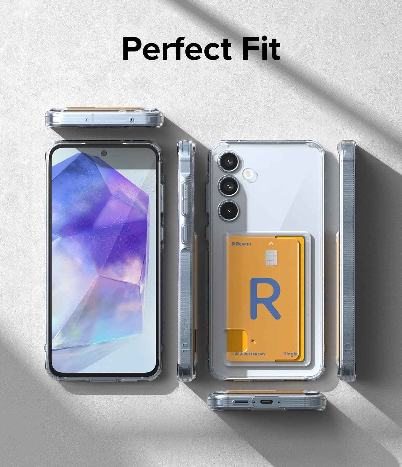 Fusion Card Case Samsung Galaxy A55 Gjennomsiktig