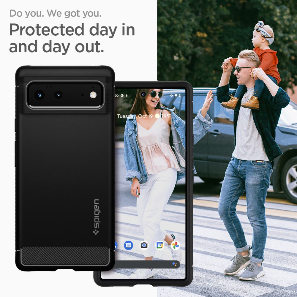 Google Pixel 6 Case Rugged Armor Black