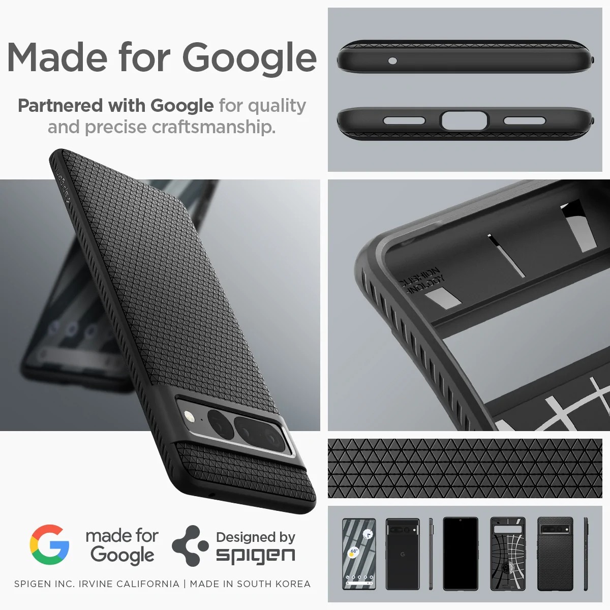 Google Pixel 7 Pro Case Liquid Air Black