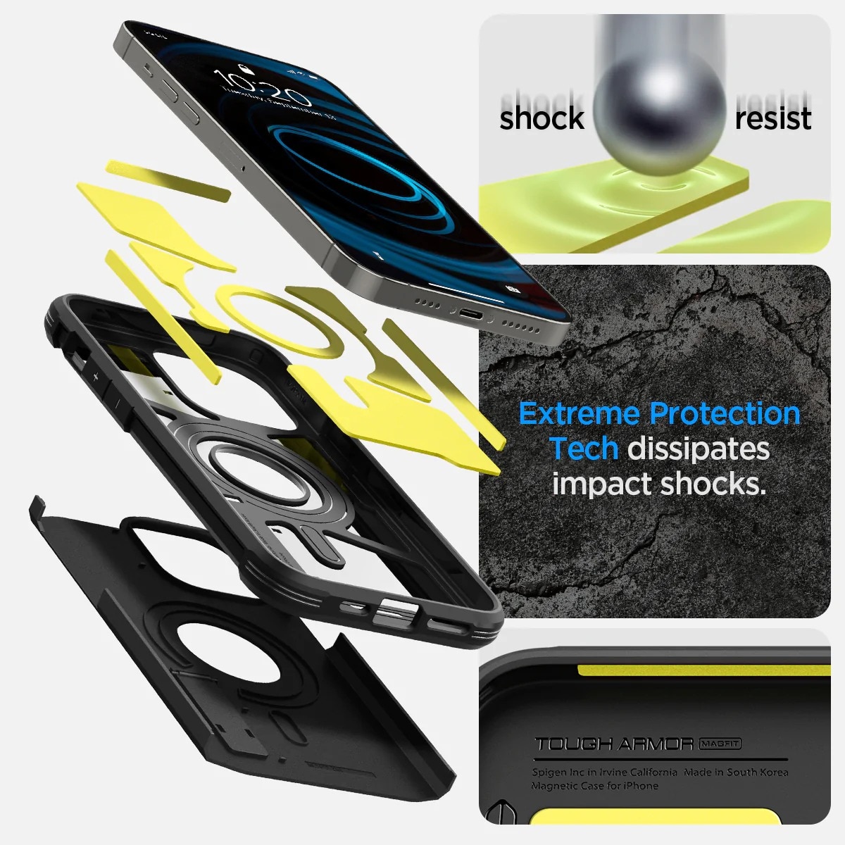 iPhone 14 Pro Max Case Tough Armor Mag Black