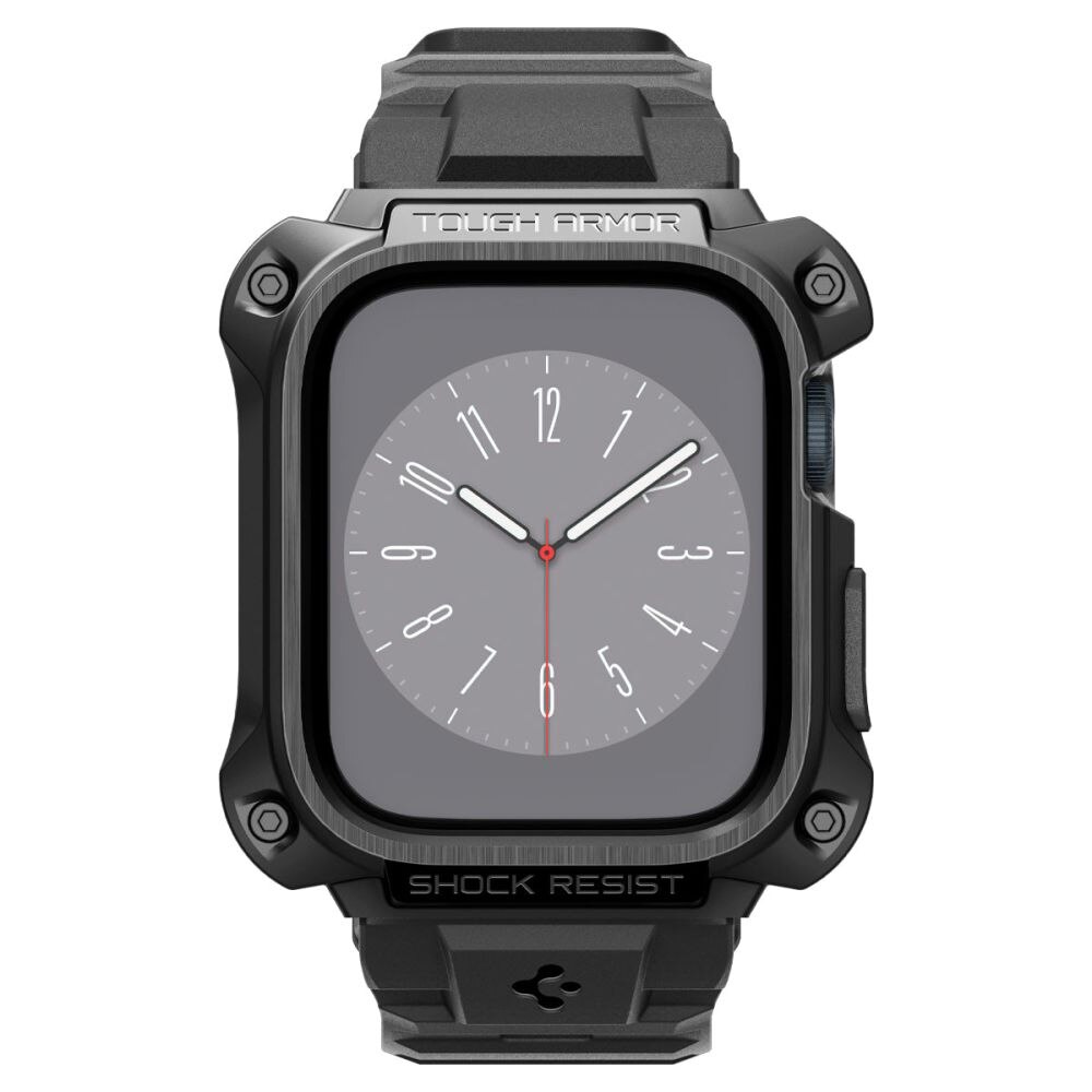 Apple Watch 45mm Series 7 Case Tough Armor Pro Metal Black