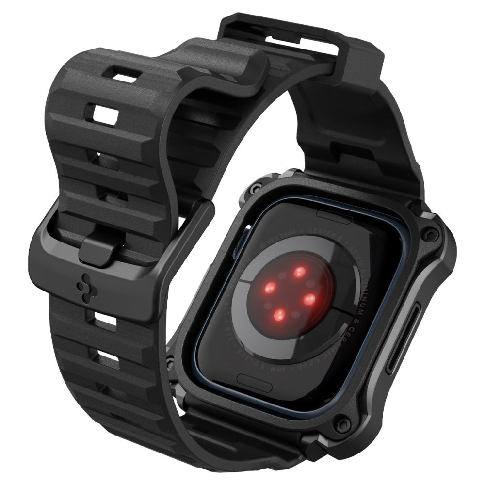 Apple Watch 45mm Series 7 Case Tough Armor Pro Metal Black