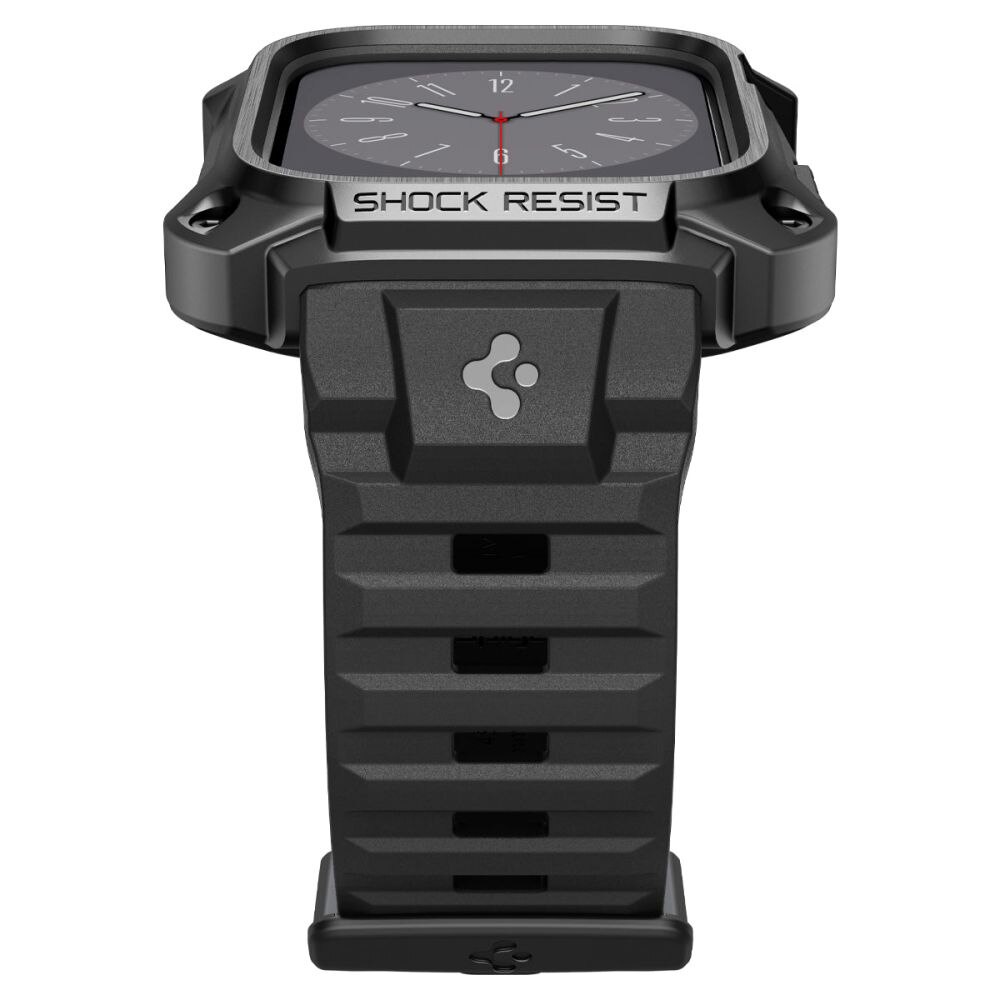 Apple Watch 45mm Series 7 Case Tough Armor Pro Metal Black