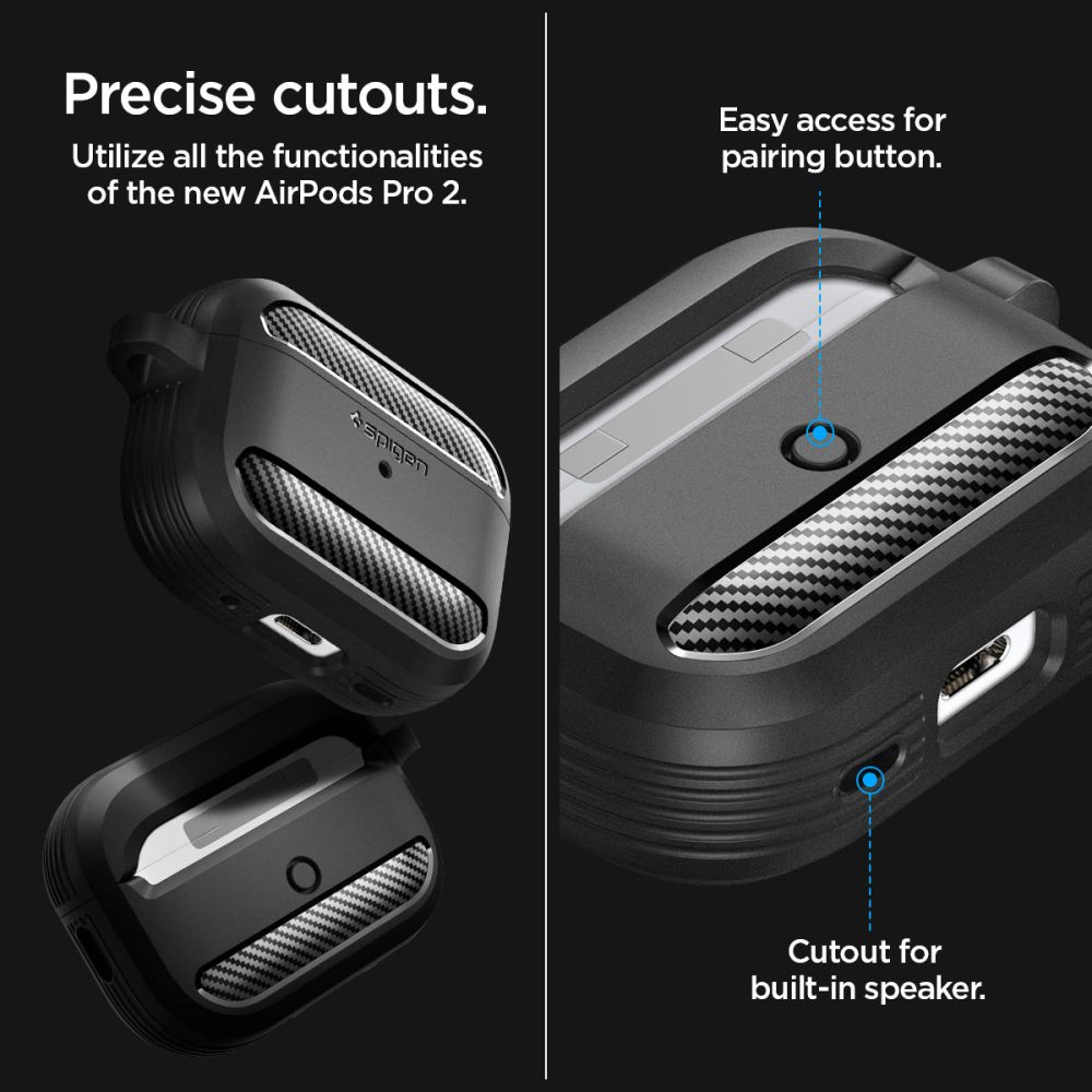 Apple AirPods Pro 2 Case Rugged Armor Black