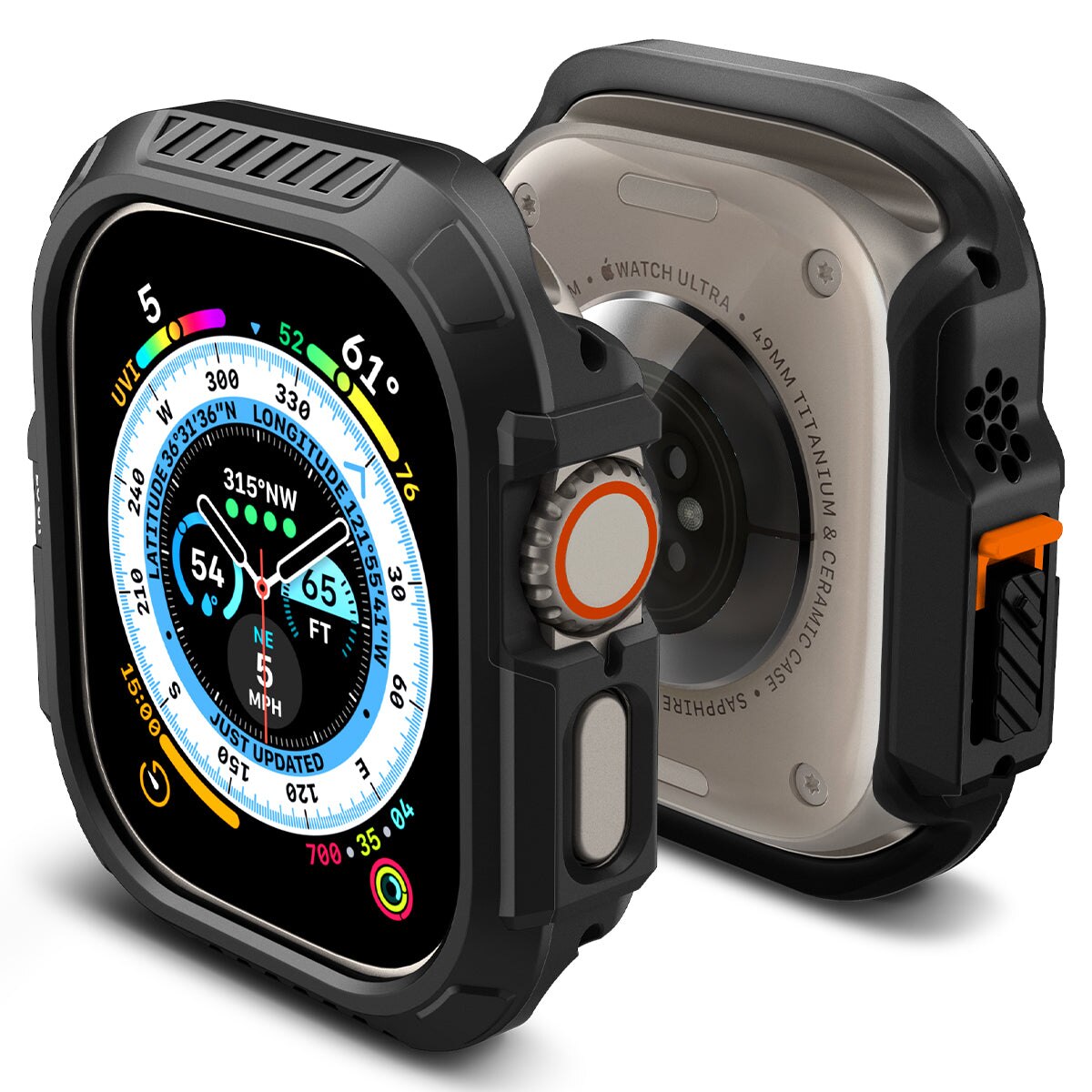 Apple Watch Ultra 2 49mm Case Lock Fit Black